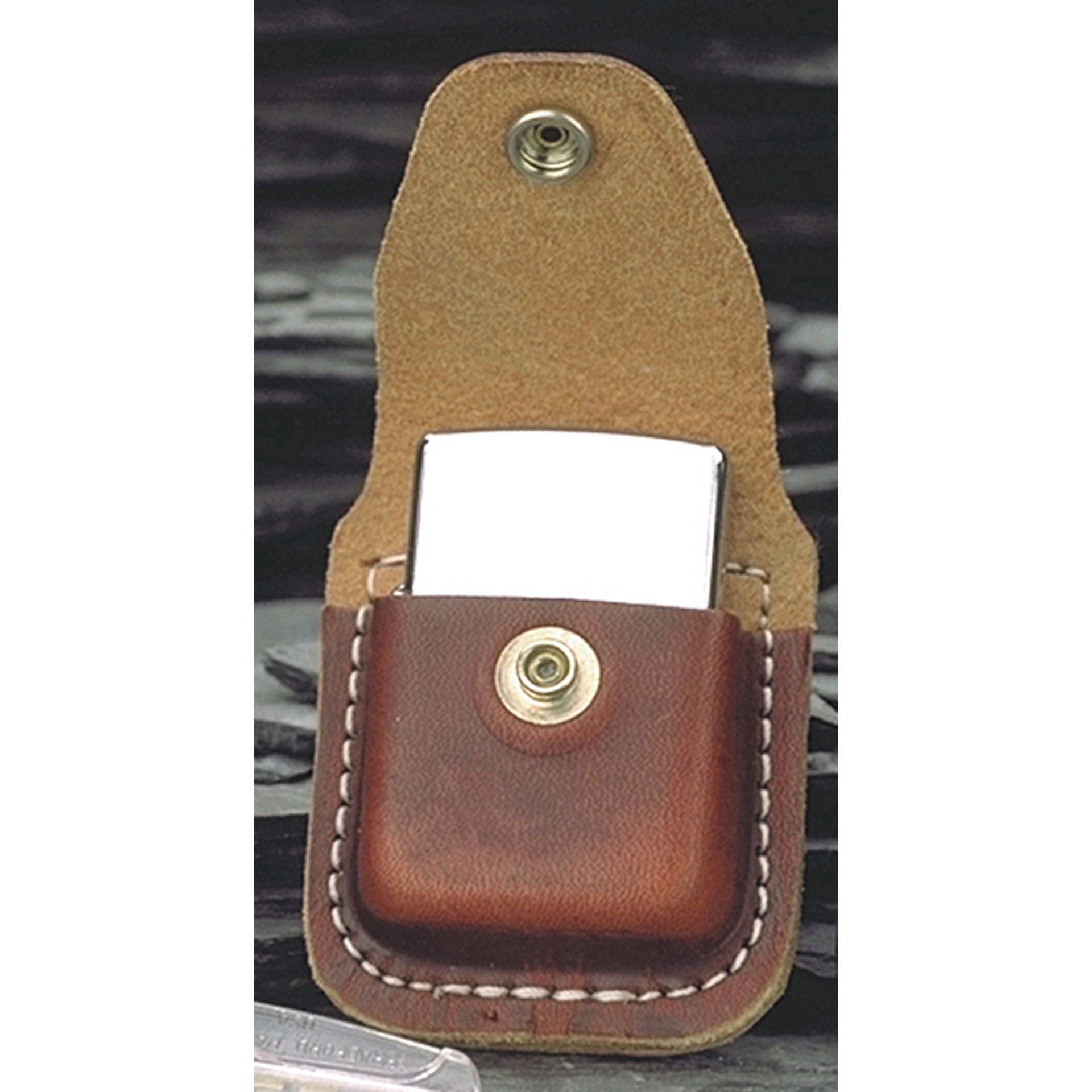 Feuerzeug Zippo Benzinfeuerzeug Ledertasche