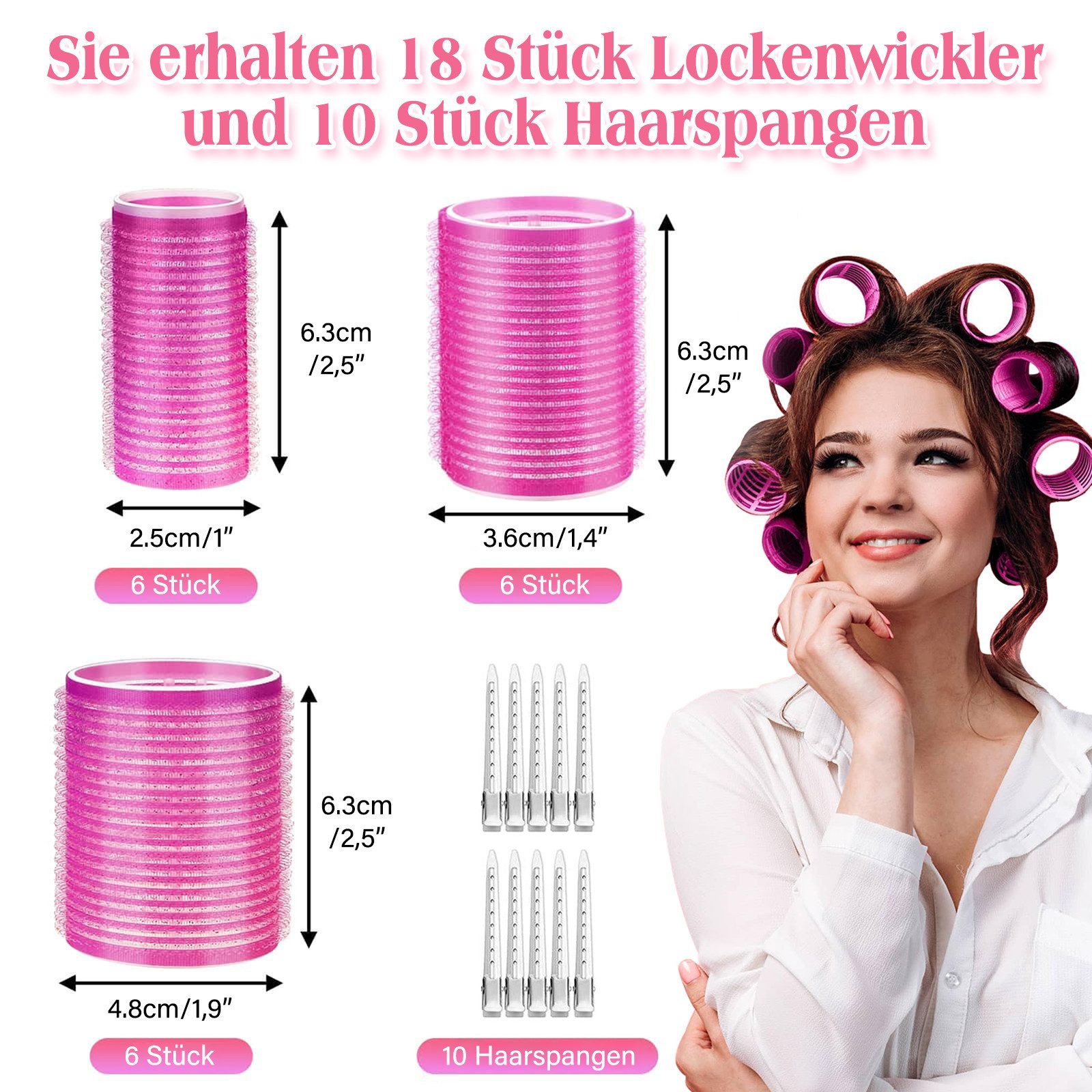 MOPUEA Haarspange Haarstyling-Set Lockenwickler locken Set Selbstklebende Haarrolle