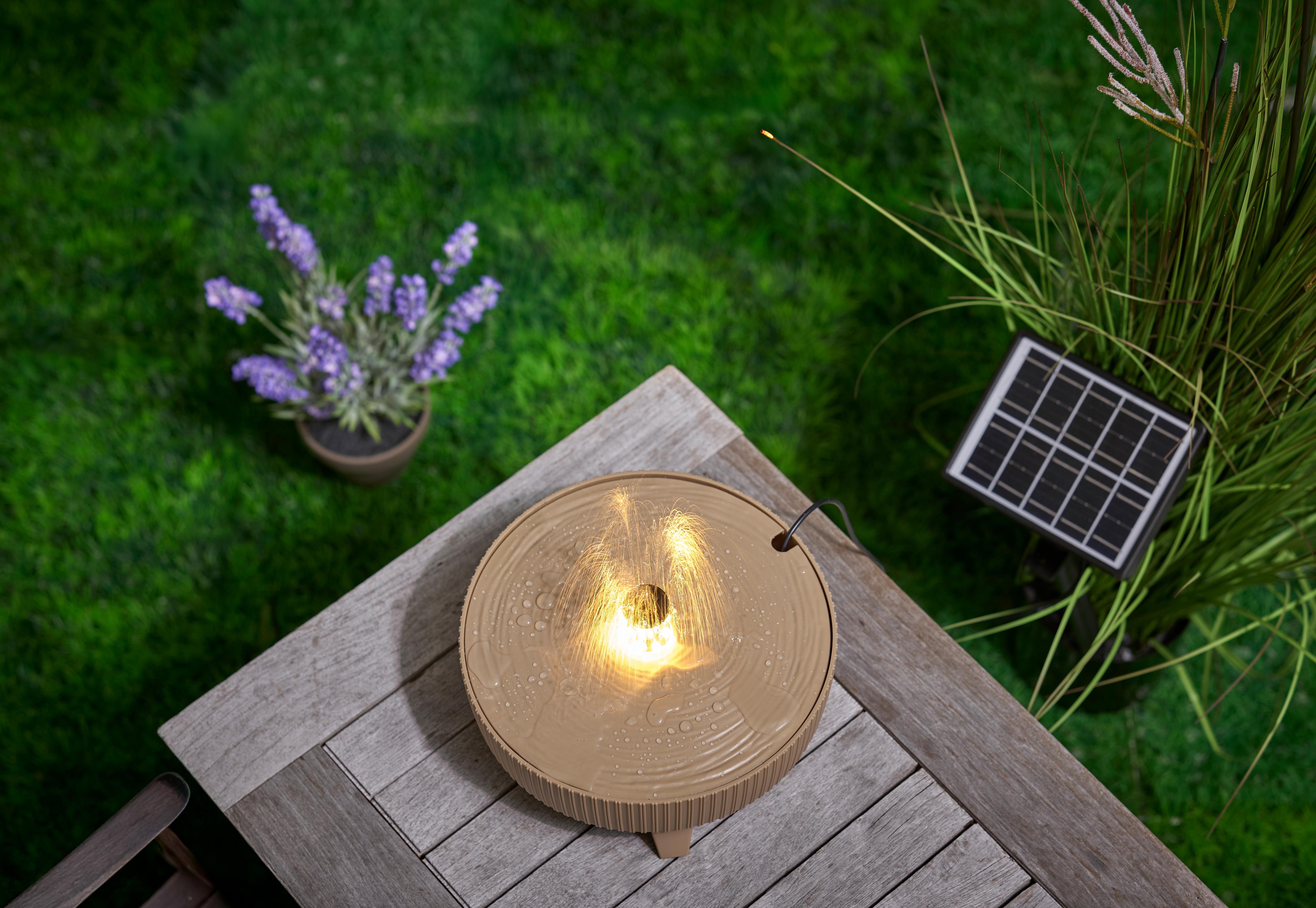 Northpoint Gartenbrunnen Solargartenbrunnen mit LED für günstig online kaufen