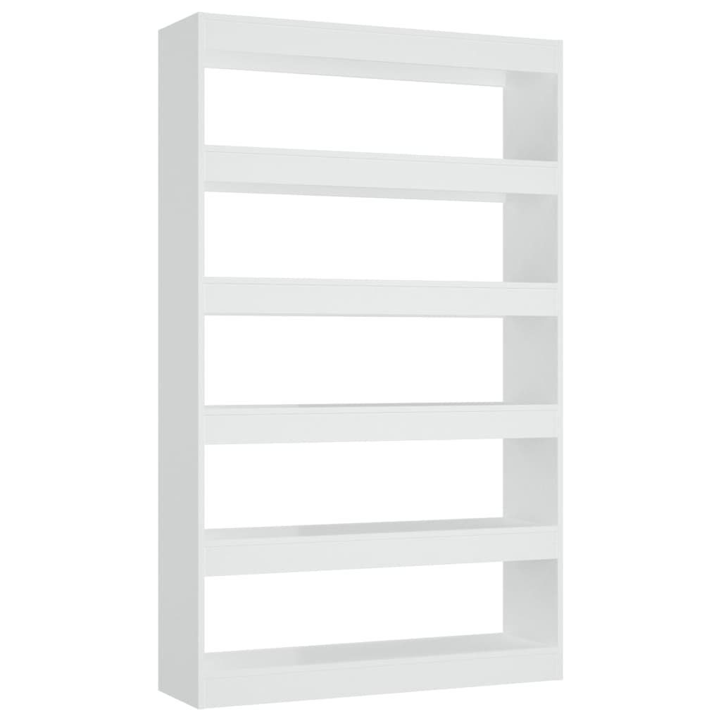 furnicato Bücherregal/Raumteiler 100x30x166 cm Bücherregal Weiß