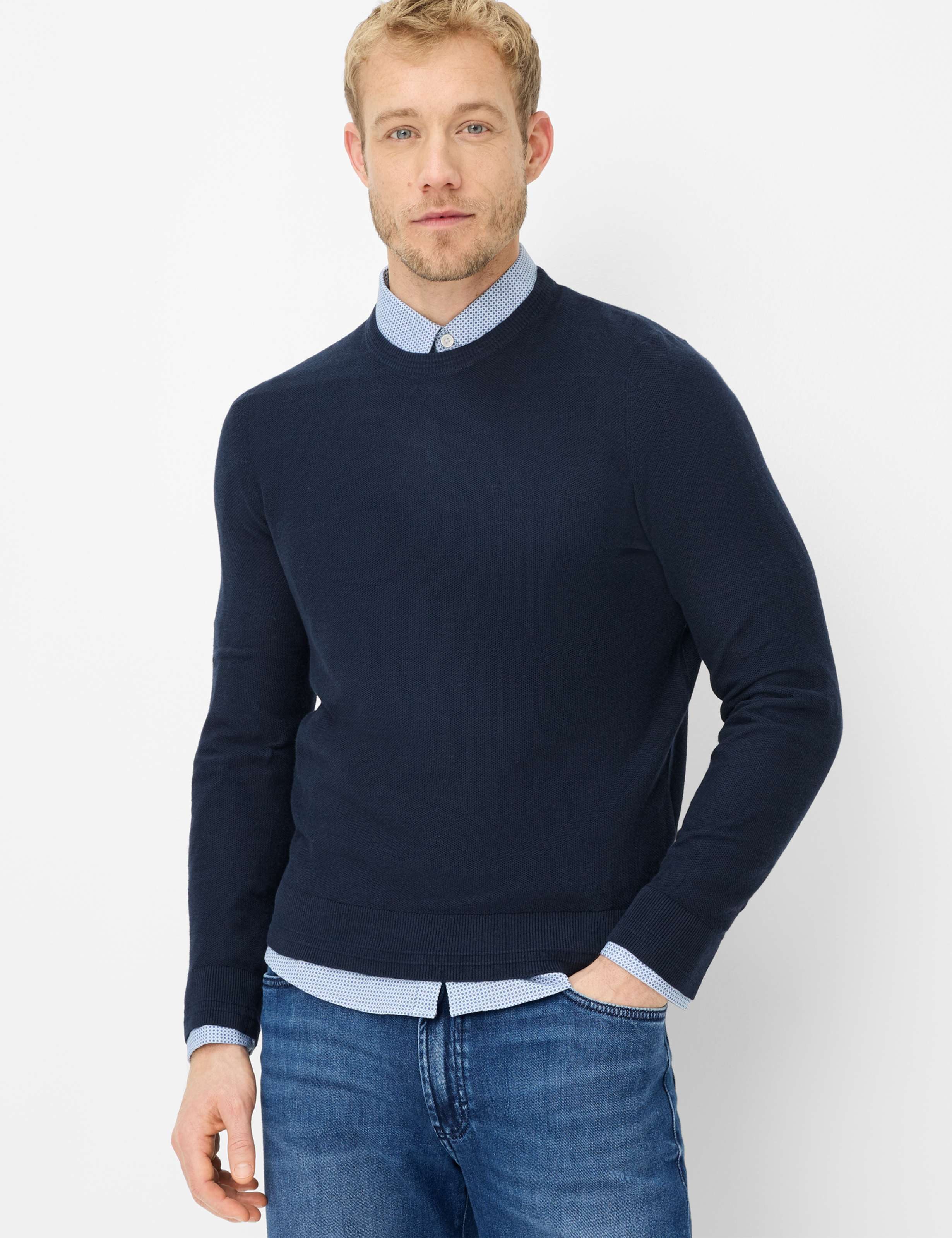 Brax Rundhalspullover Style RICK