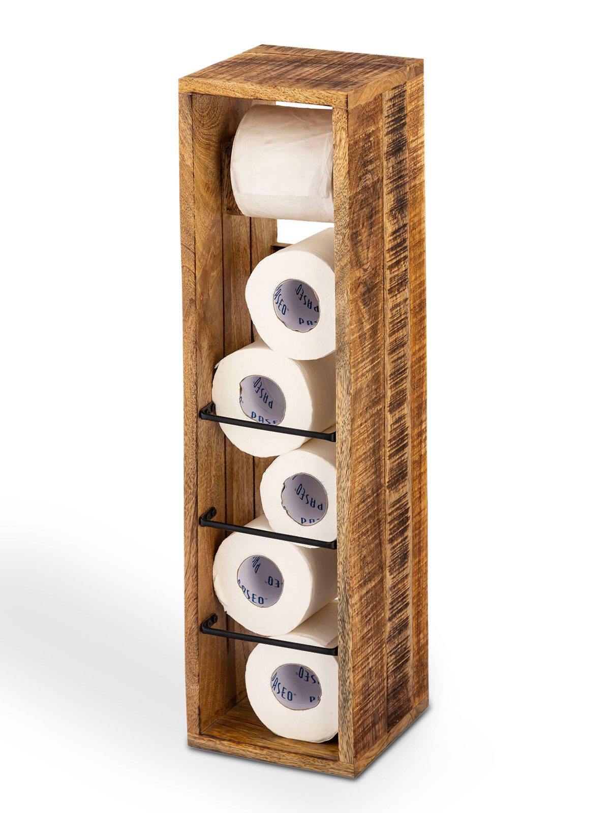 Amagohome Toilettenpapierhalter Klopapierhalter Toilettenpapierhalter Holz günstig online kaufen