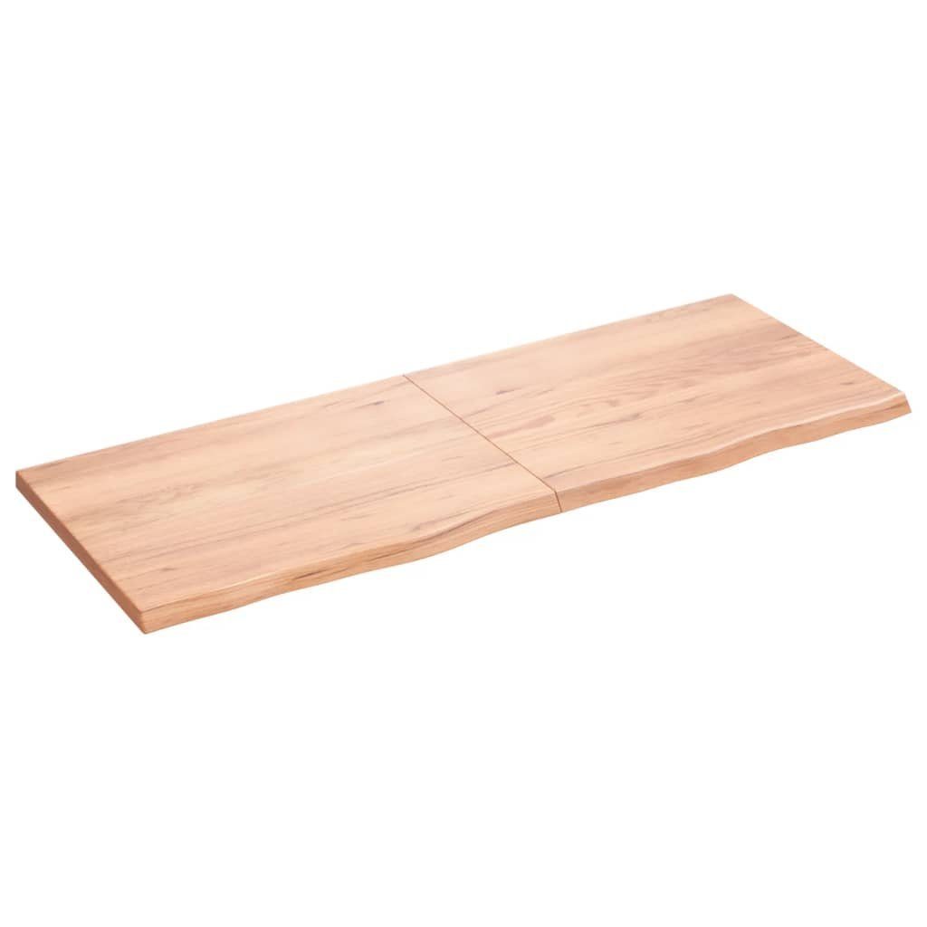 160x60x(2-4)cm furnicato Massivholz Behandelt Tischplatte Hellbraun Eiche