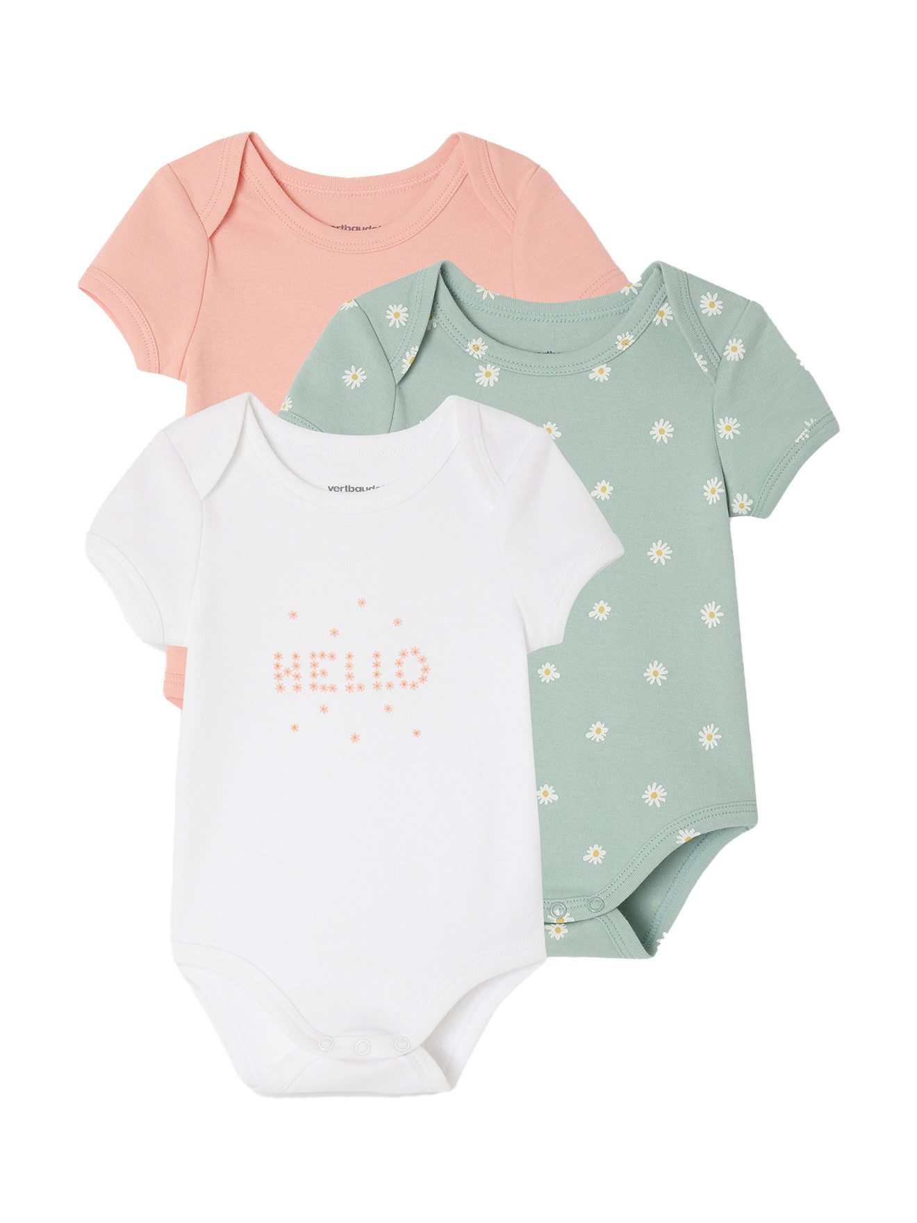 Body 3er-Pack Baby Schlupfbodys mit kurzen Ärmeln