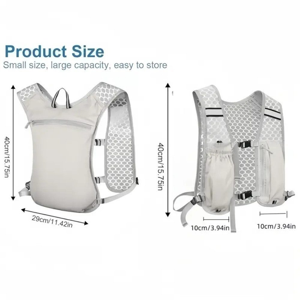 Blusmart Trinkrucksack Trinkrucksack, Laufrucksack, Trailrunning-Rucksack (Verstellbar, leicht, atmungsaktiv, wasserdicht, Unisex, mit Reflektorstreifen), Geeignet zum Laufen, Radfahren und Wandern