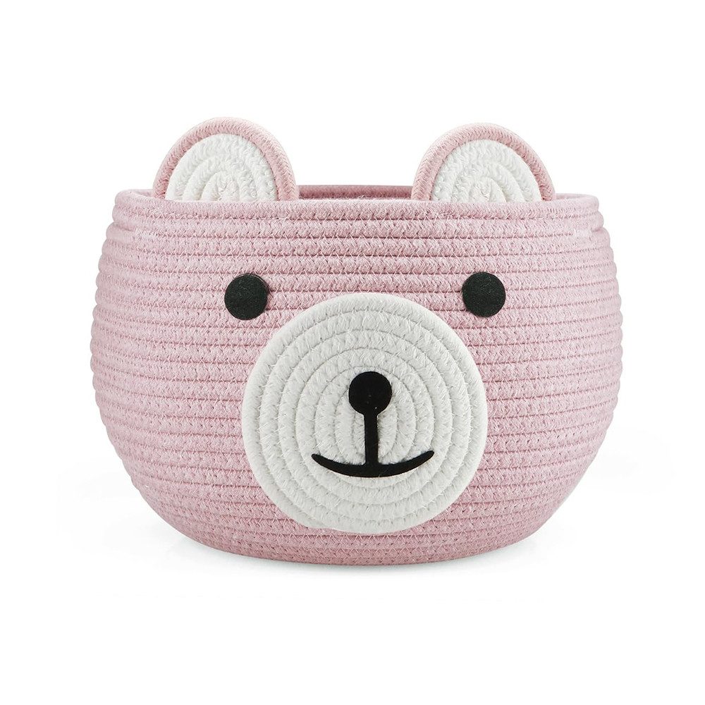 Agger Aufbewahrungskorb PandaEar Baumwollseil-Korb für Babys,Babyshower-Korb mit Griffen