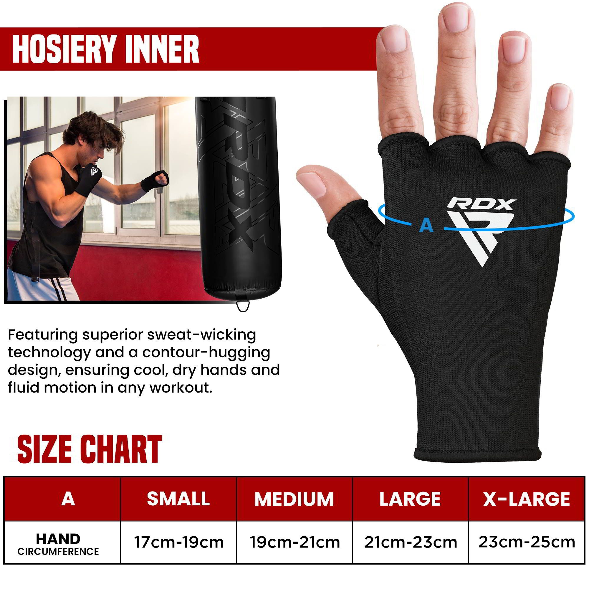 RDX Sports Boxbandagen Boxing Hand Wraps RDX Inner Gloves Boxing Training, Boxing Hand Wraps (Hand Wraps, Inner Gloves, Boxing hand wraps), training