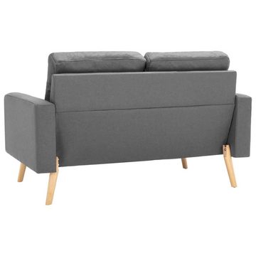 furnicato 2-Sitzer 2-Sitzer-Sofa Hellgrau Stoff