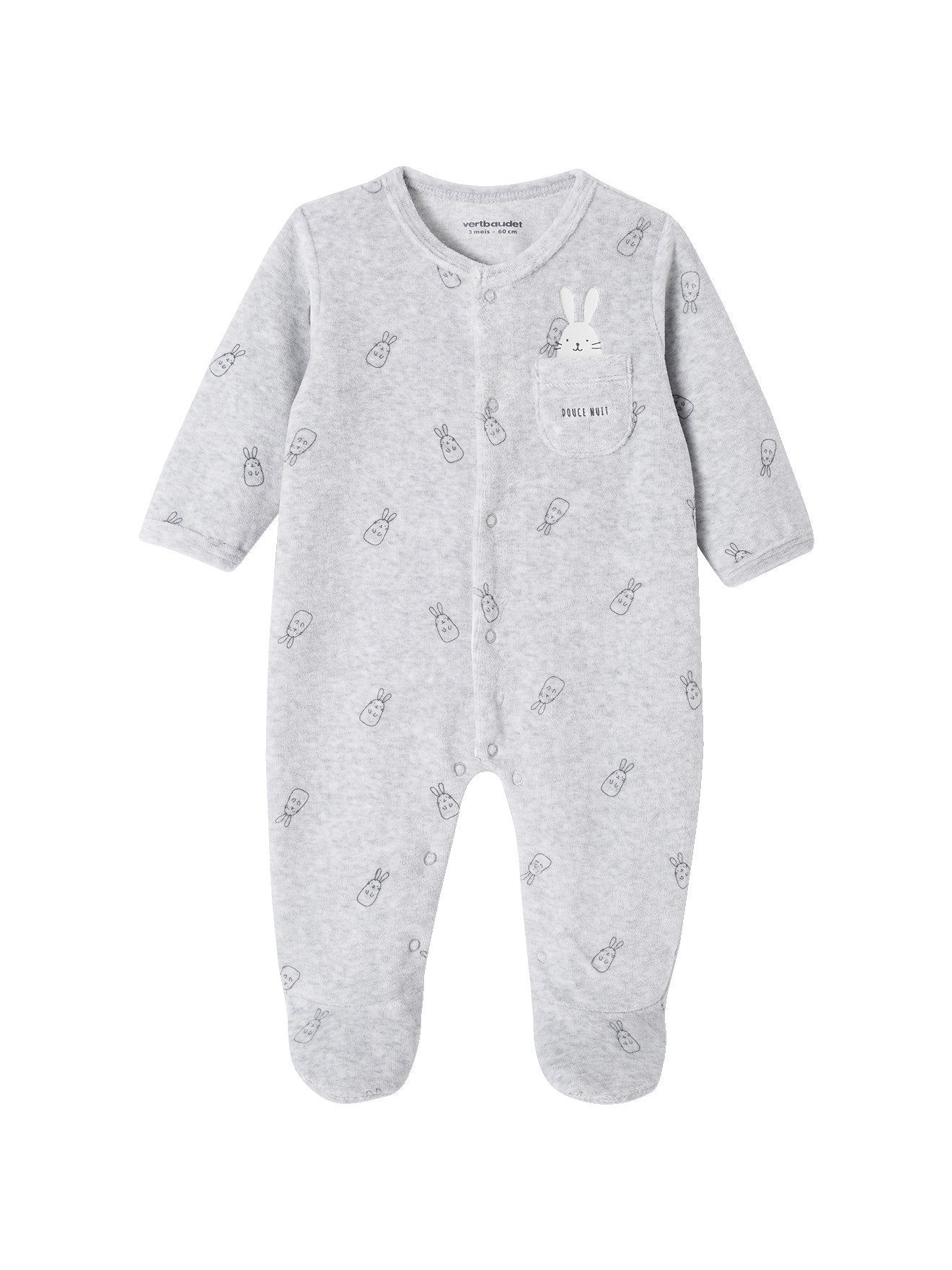 Schlafanzug Baby Samtstrampler