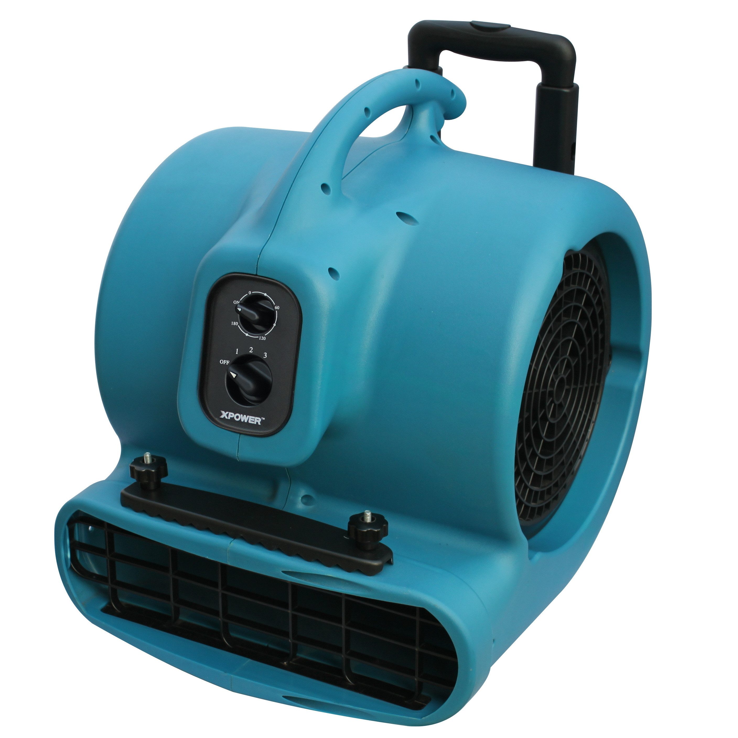 XPOWER Standventilator Bodenlüfter Turbolüfter Ventilator Trockner Bodenventilator Fußbläser, P-800THC, 40.5x47.5x47.5cm, SCHNELLER PUMP, MEHRZWECK, Einfache Bedienung
