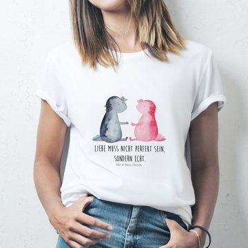Mr. & Mrs. Panda T-Shirt Axolotl Liebe - Weiß - Geschenk, große Liebe, Liebesbeweis, Herrn, Ju (1-tlg)