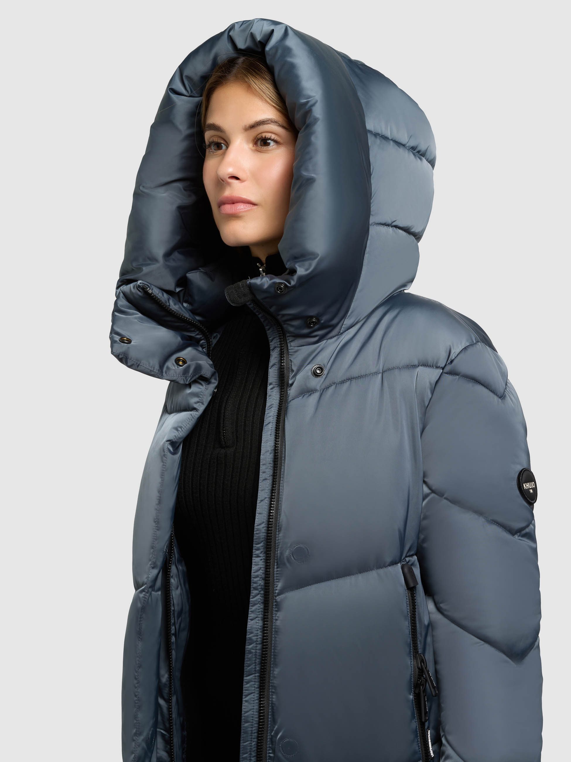 khujo Steppmantel MANELIA2 aus Kunstfaser und Polyester, kniebedeckende Passform