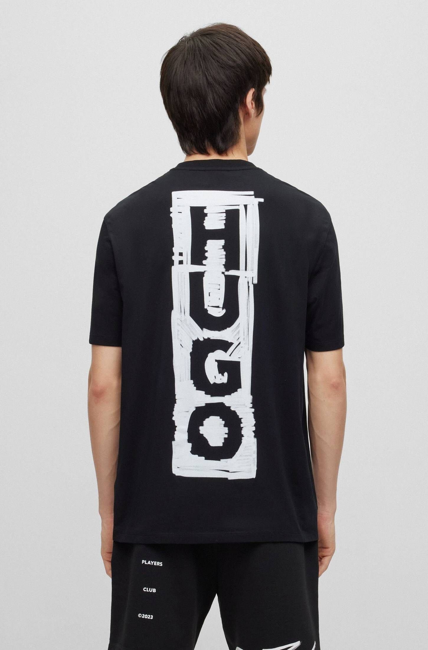 HUGO T-Shirt Herren T-Shirt DANDEN (15) (1-tlg) schwarz