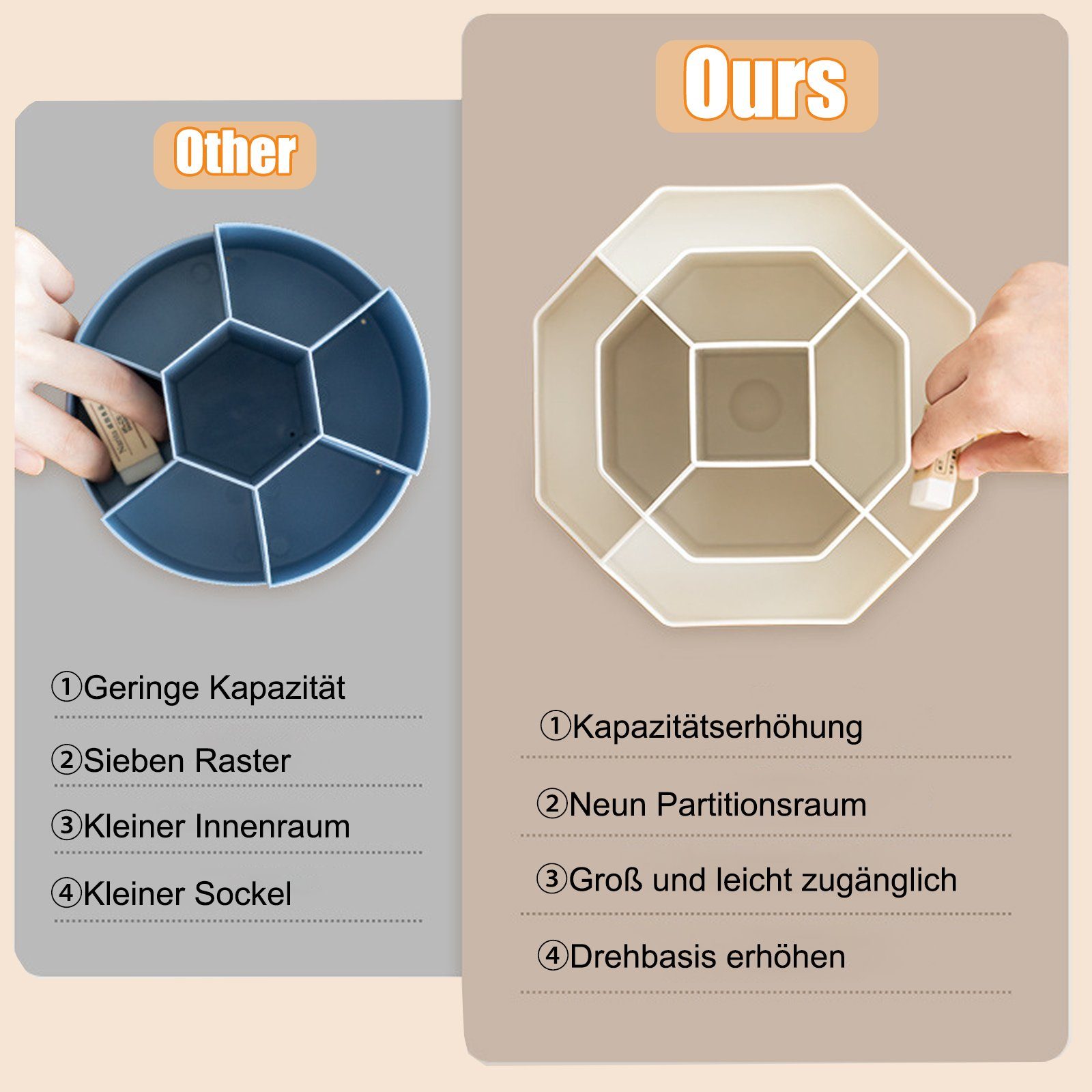 TWSOUL Badorganizer Drehbarer Stift-Container mit großem Fassungsvermögen, günstig online kaufen