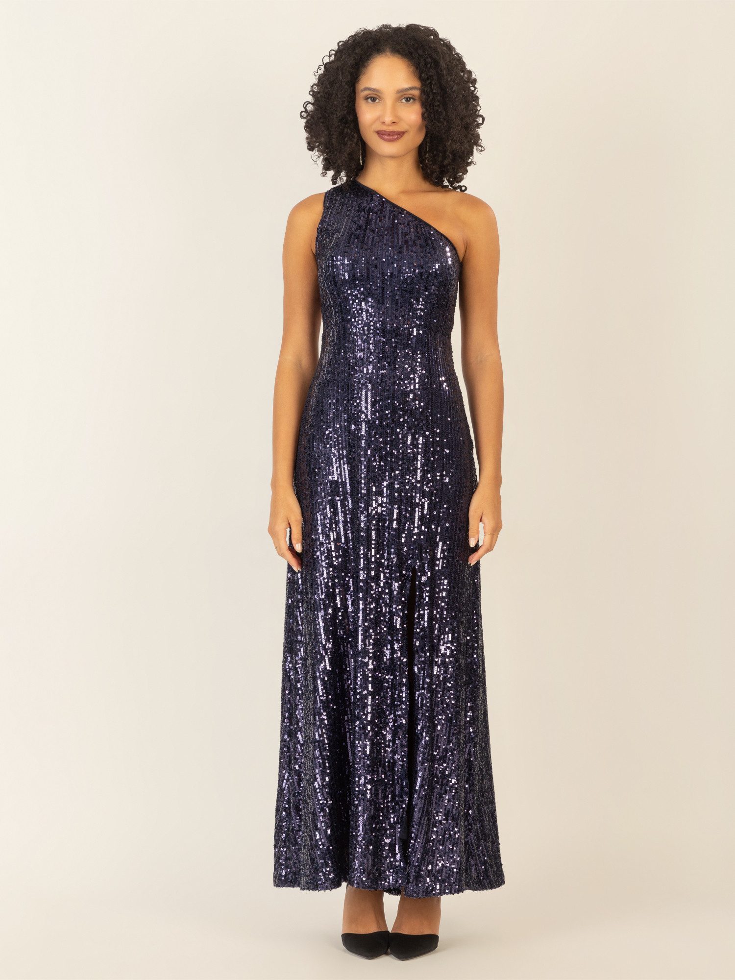 Apart Abendkleid mit unterschiedlich großen Pailletten günstig online kaufen