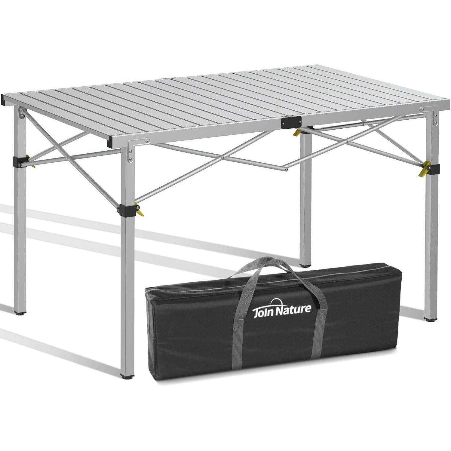 LuxusKollektion Campingtisch Campingtisch Klappbar Alu 118x70cm 100kg 6Personen Silber