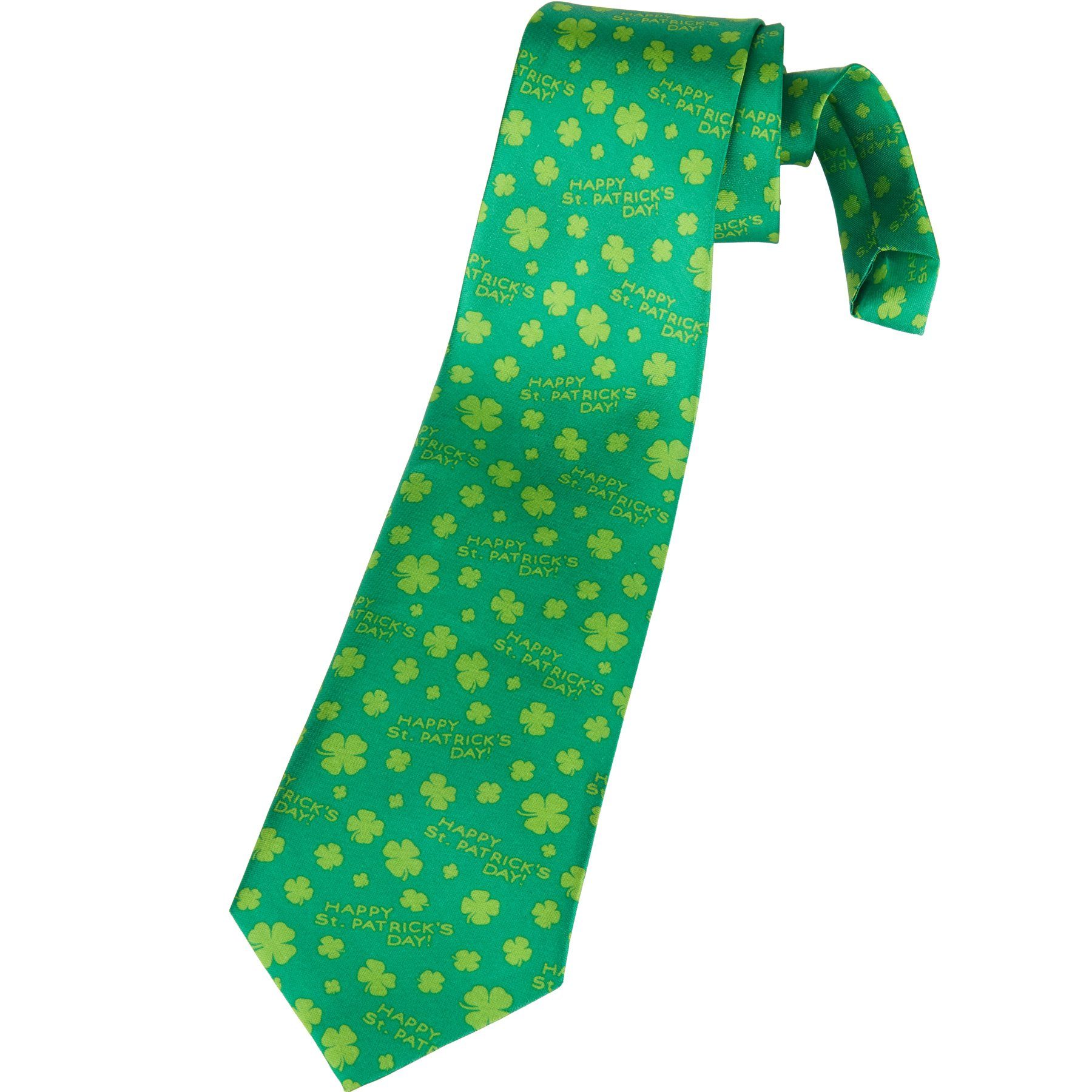 Kostüm St. Patrick’s Day Krawatte mit Kleeblättern und Schriftzug