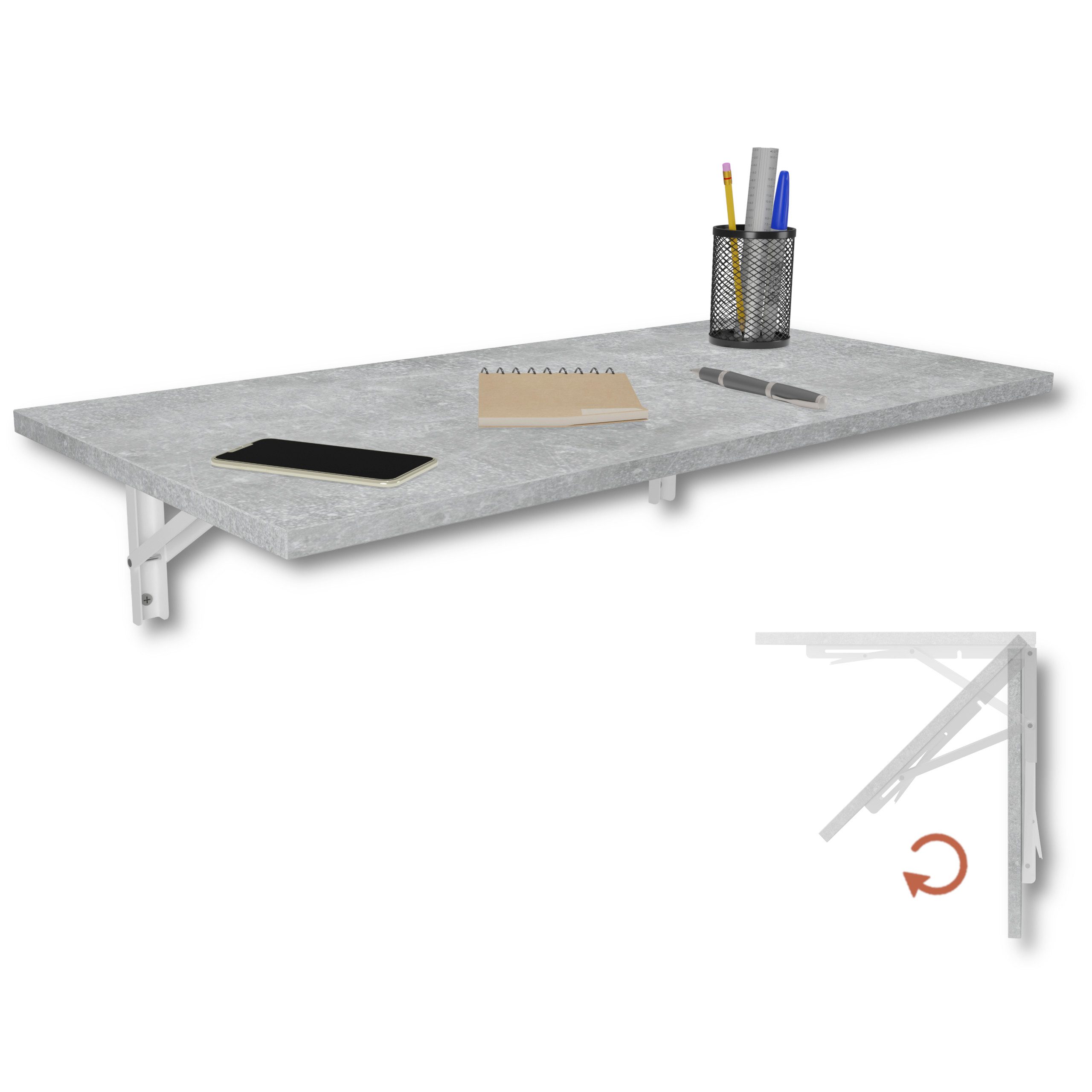 KDR Produktgestaltung Klapptisch 80x40 Wandklapptisch Esstisch günstig online kaufen