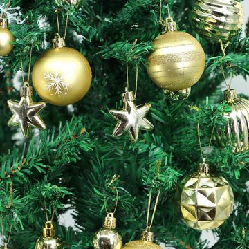 CALIYO Weihnachtsbaumkugel Weihnachtskugeln, 42 Stücke 3/6CM Christbaumschmuck Set (42 St), Weihnachtsbaumschmuck mit Christbaumkugeln Plastik Bruchsicher