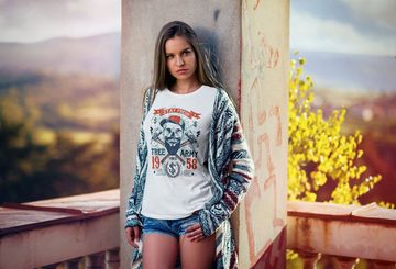 Neverless Print-Shirt Damen T-Shirt Hipster modern Lumberjack Stay fresh Skull Totenkopf Neverless® mit Print