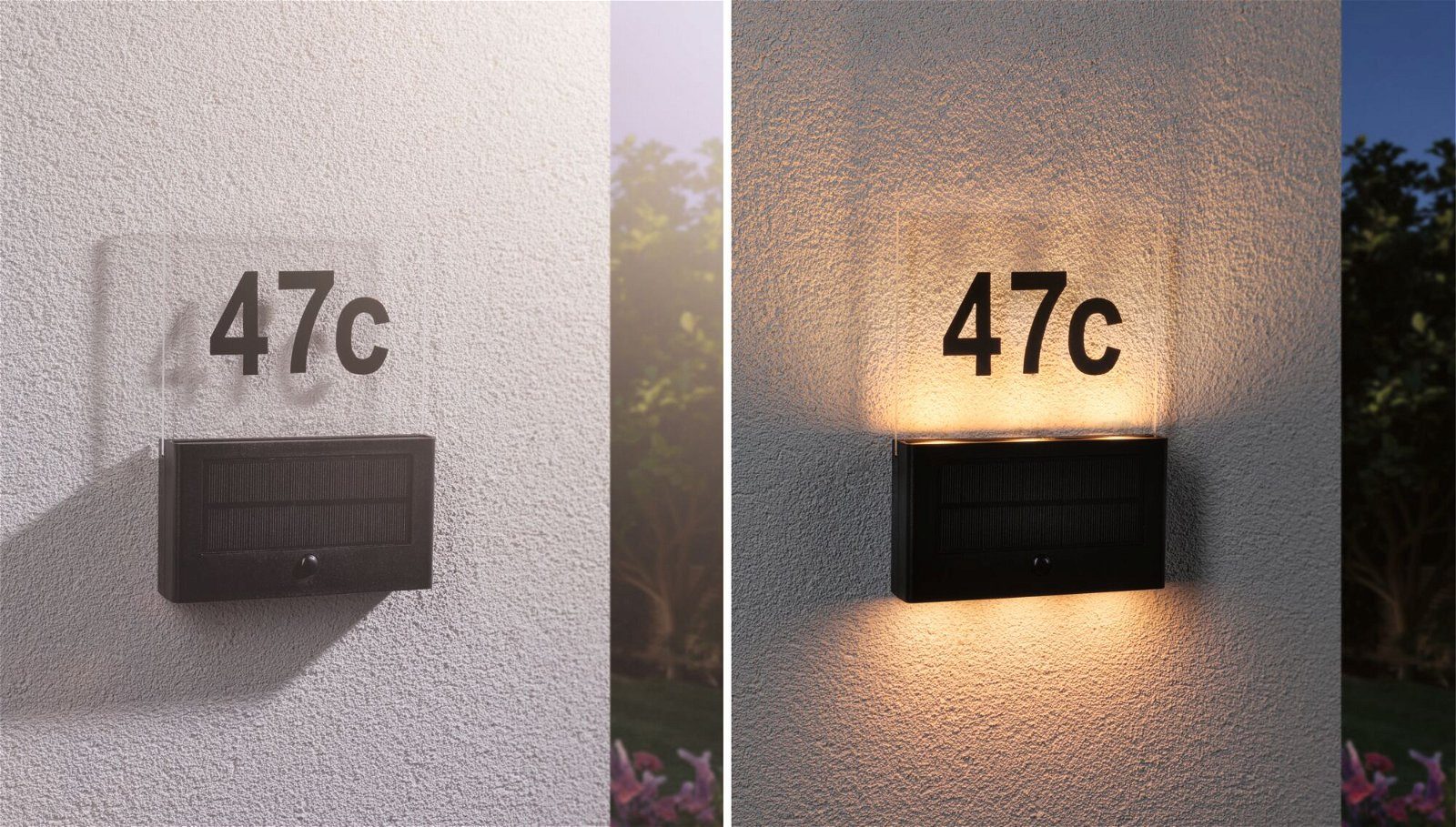 Paulmann LED Außen-Wandleuchte Solar Hausnummernleuchte Neda IP44 2200K 18l günstig online kaufen