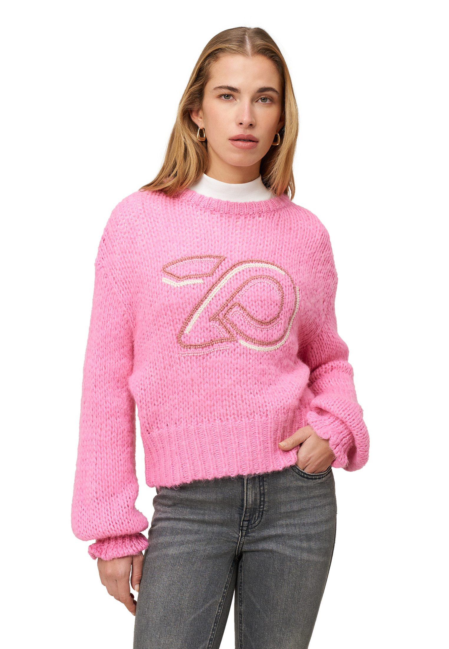 Zero Strickpullover Damen mit Logostickerei (1-tlg) Plain/ohne Details