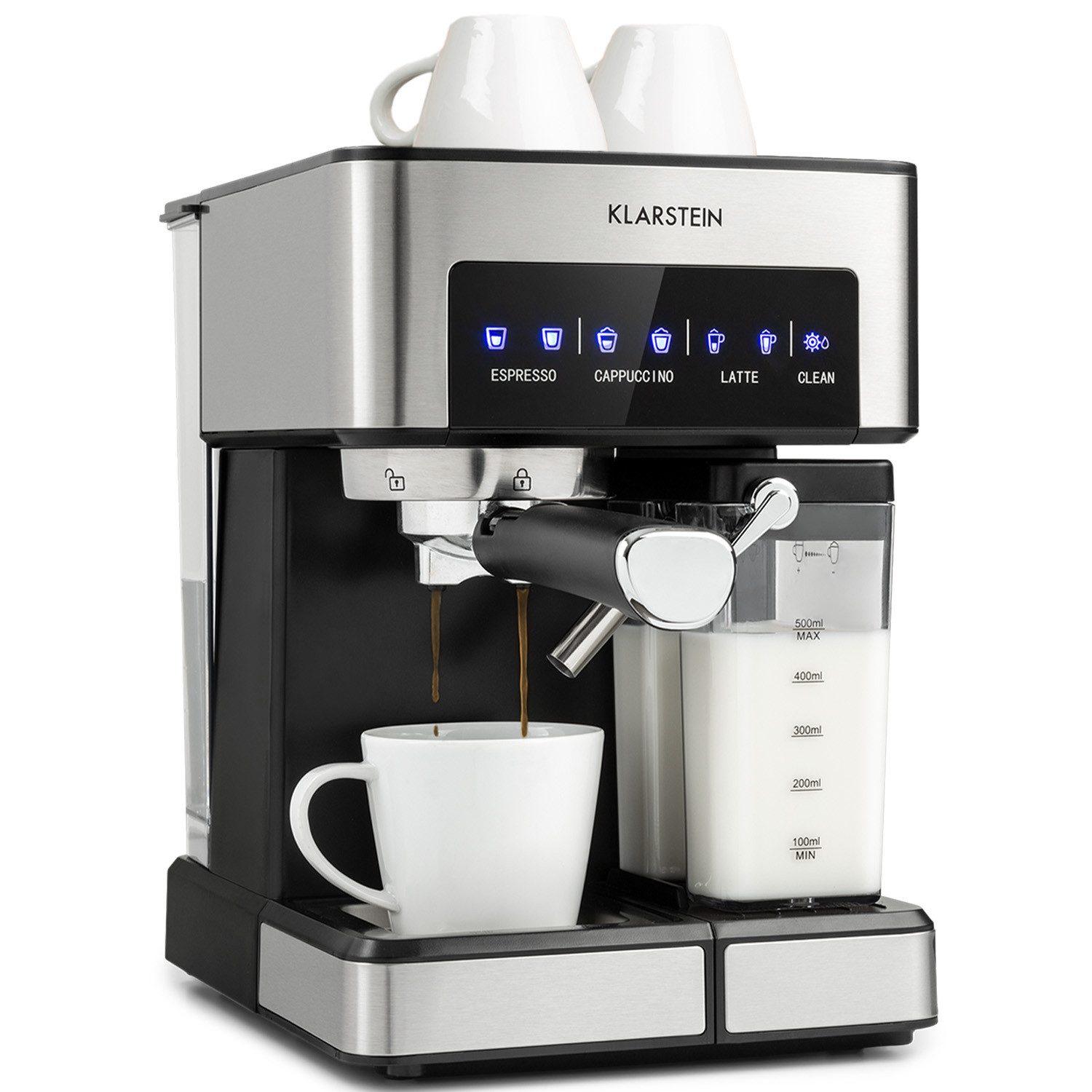 Klarstein Filterkaffeemaschine, 1.8l Kaffeekanne, Gemahlener Kaffee und Pads: 2-in-1- Nutzung zum flexiblen Gebrauch