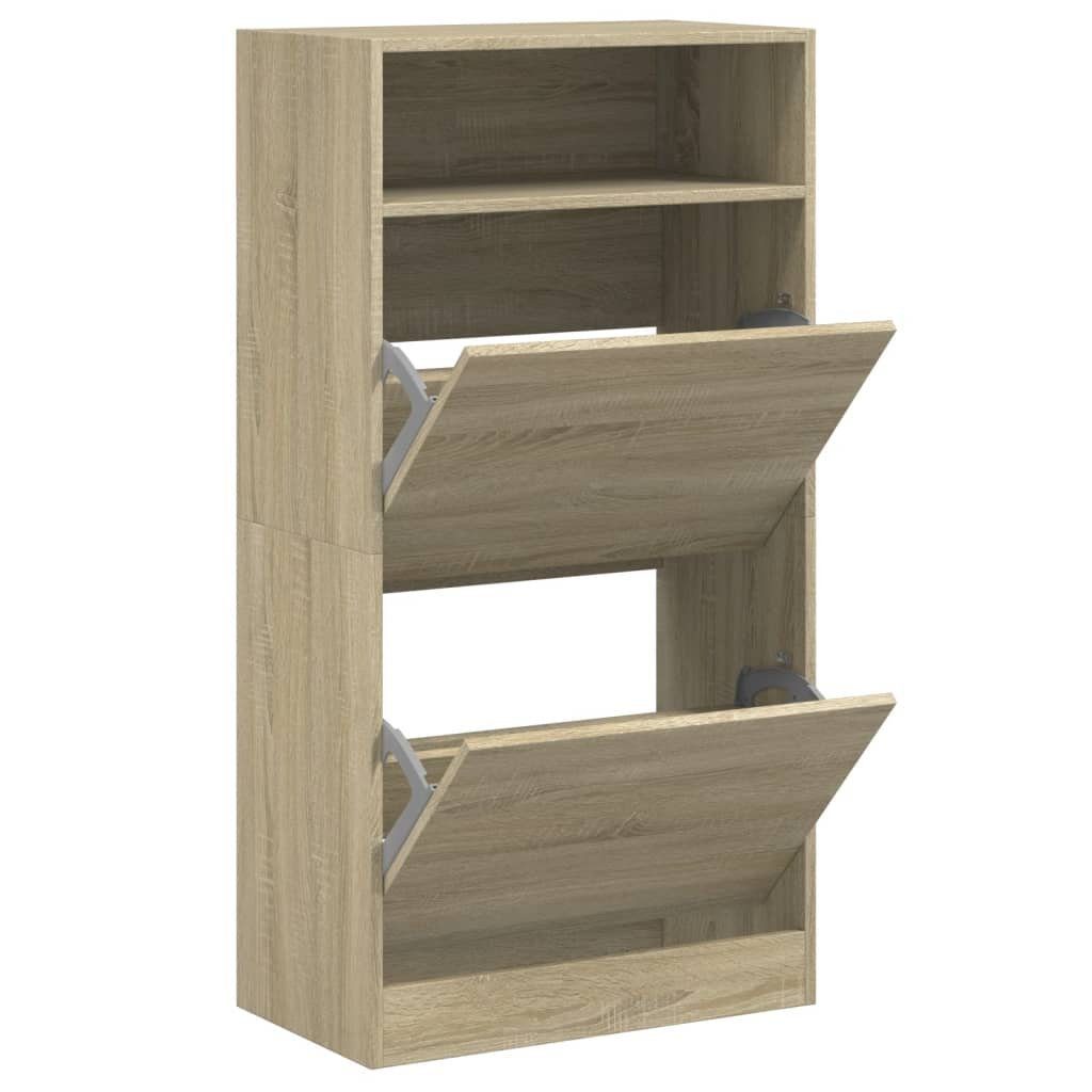 vidaXL Schuhschrank NA Schuhschrank Sonoma Eiche 60x34x116 cm Spanplatte