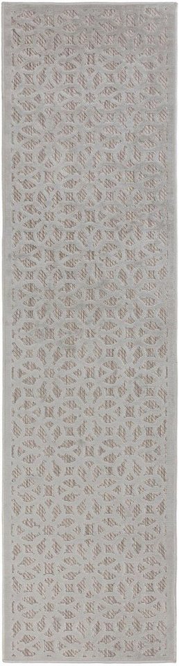 Hochflor-Läufer Argento, FLAIR RUGS, rechteckig, Höhe: 40 mm, Geometrischer  Bellizi-Läufer für drinnen und draußen