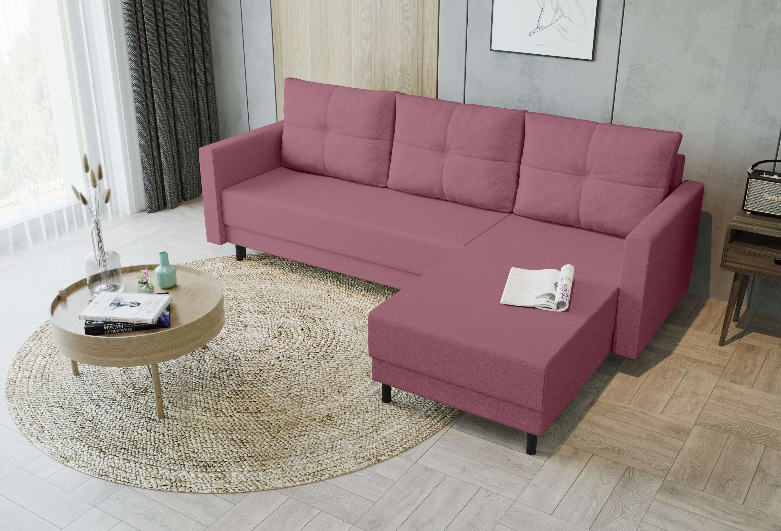 Eckcouch, Bettkasten, Sofa, Stylefy mit Design Paloma, mit Ecksofa Bettfunktion, Sitzkomfort, L-Form, Modern