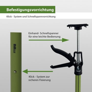 TRUTZHOLM Montageklemme 3x Montagestütze kurz 57 - 117 cm Klicksystem Türspanner Teleskopstütz