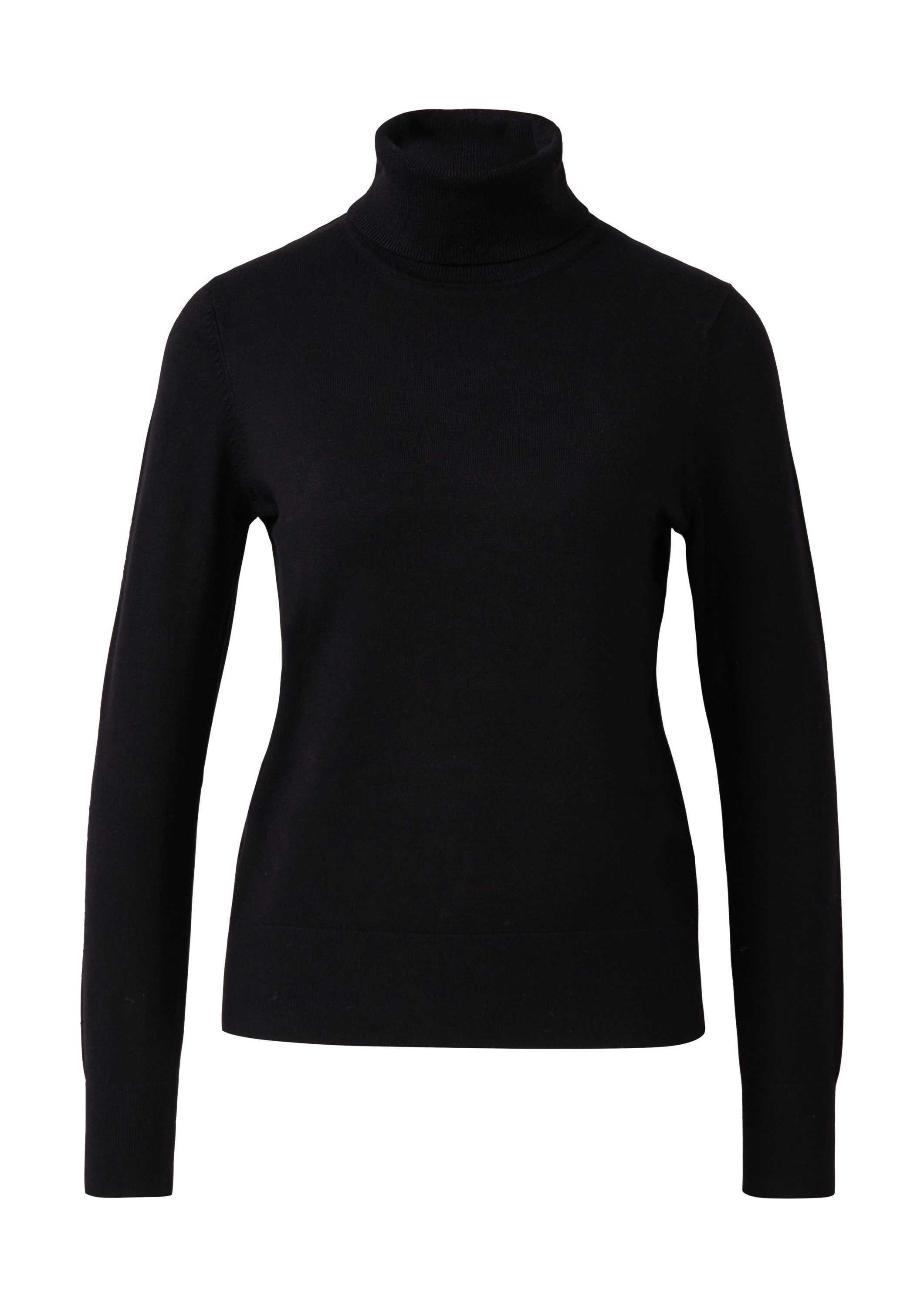 s.Oliver Longpullover Strickpullover Rollkragenpullover aus Viskosemix