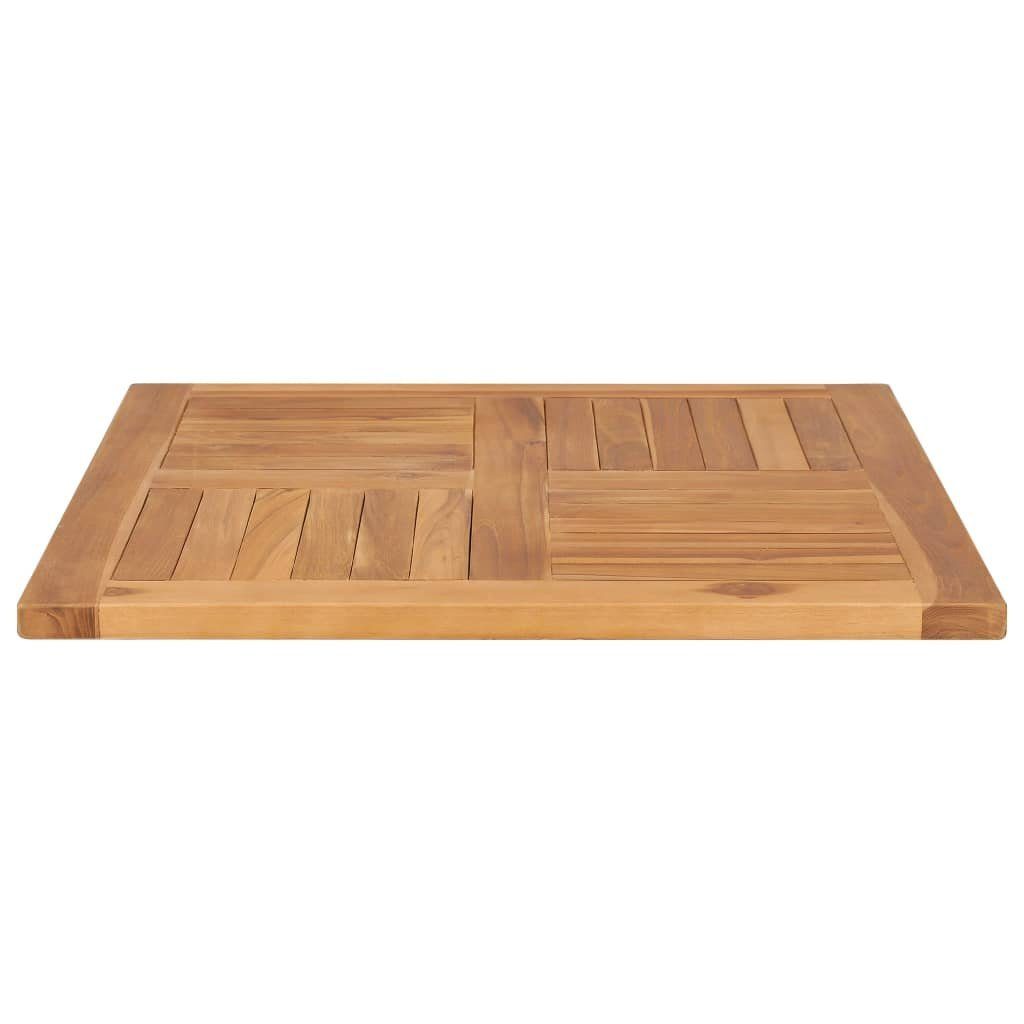 furnicato 70×70×2,5 Massivholz Tischplatte cm Teak (1 St)