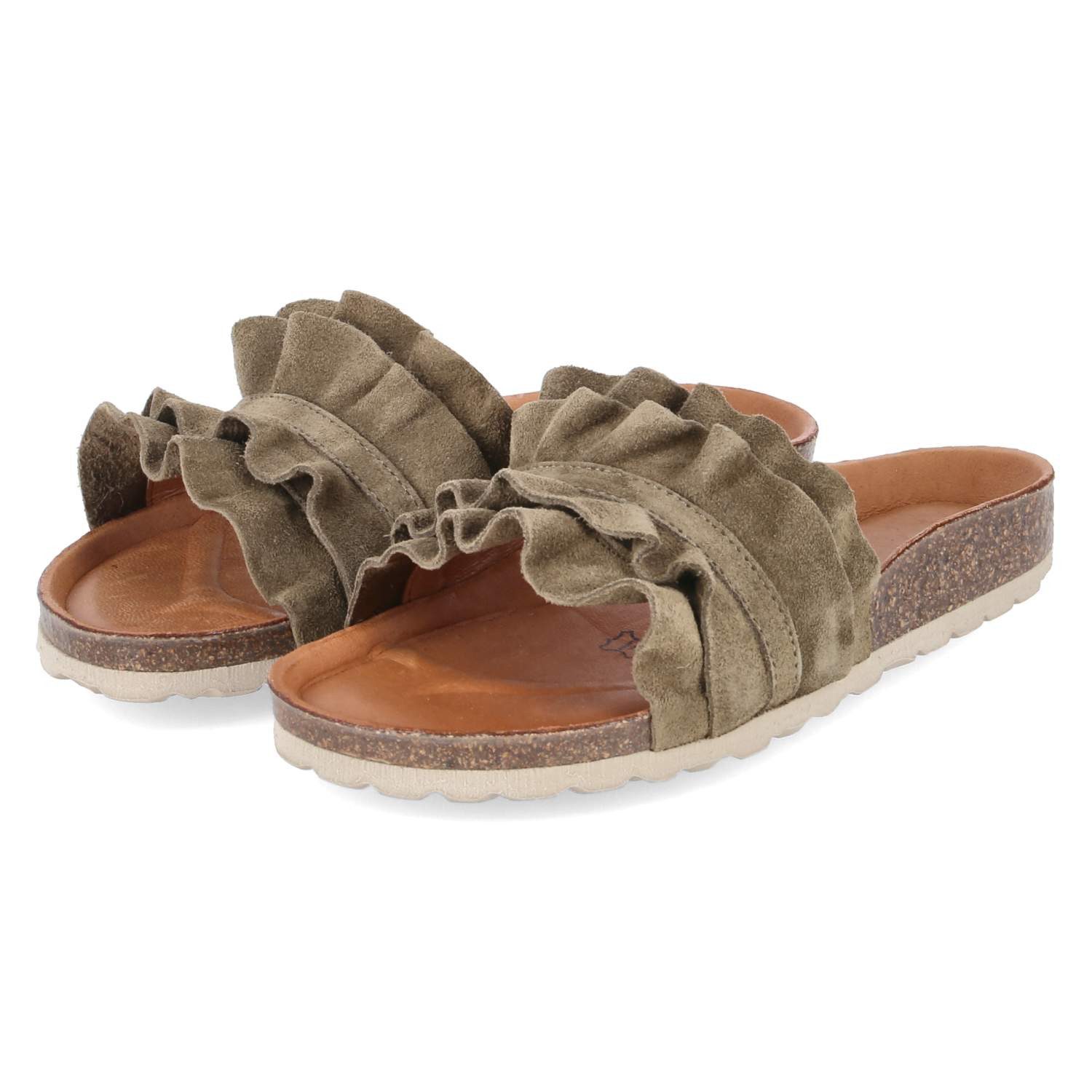 Palado Palado PALA-251-781050-07 Damen Rauleder green Pantolette