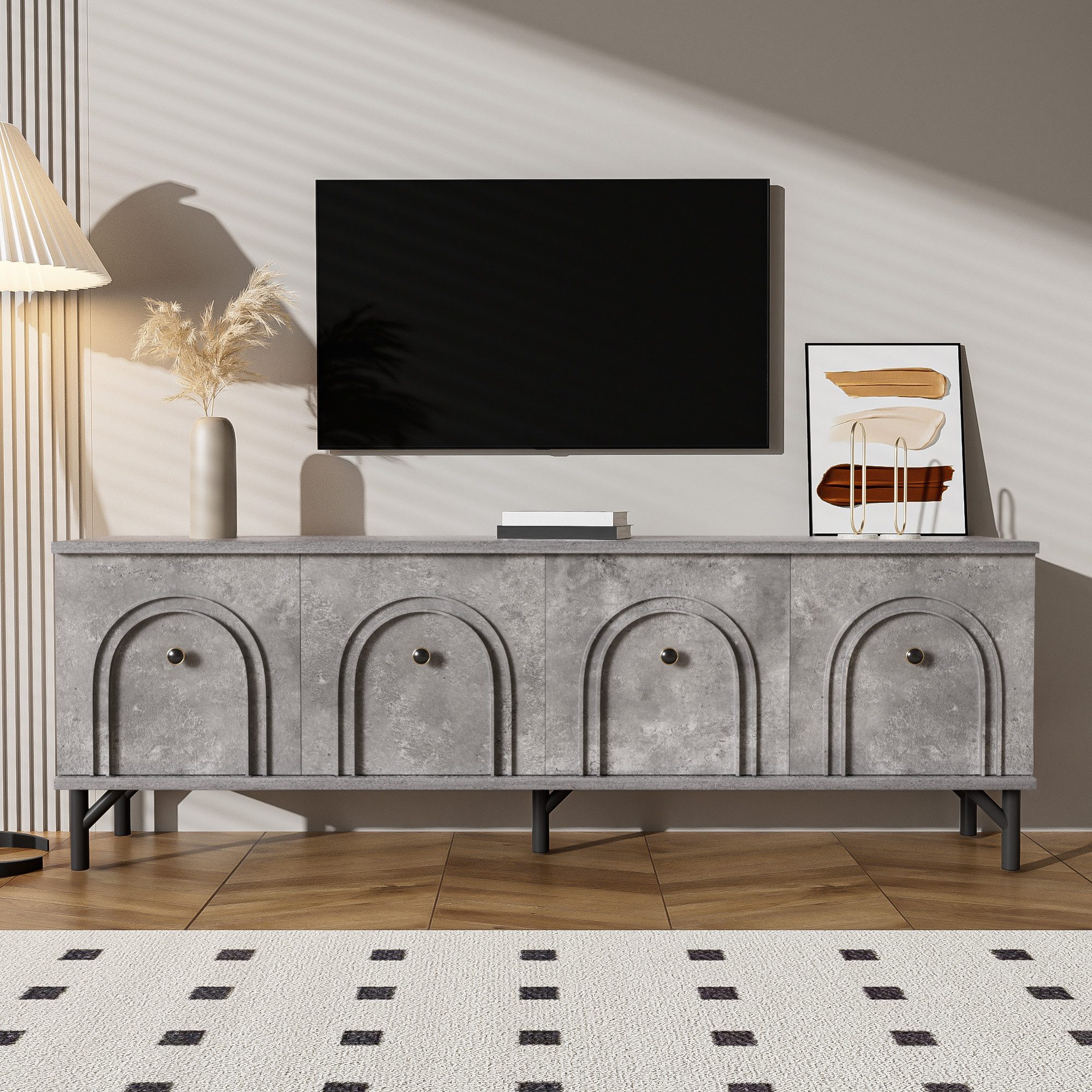 Ulife TV-Schrank Moderner 4-türiger TV-Stand, 160 günstig online kaufen
