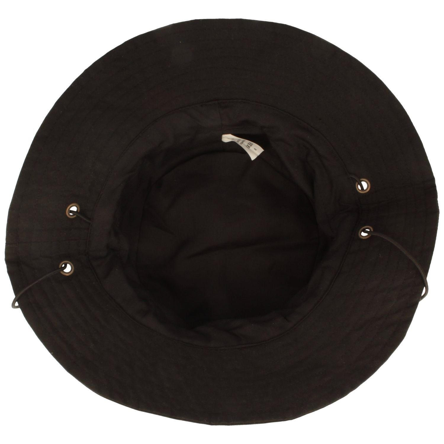 40+ mit Breiter Kinnband Fischerhut schwarz UV Fischerhut