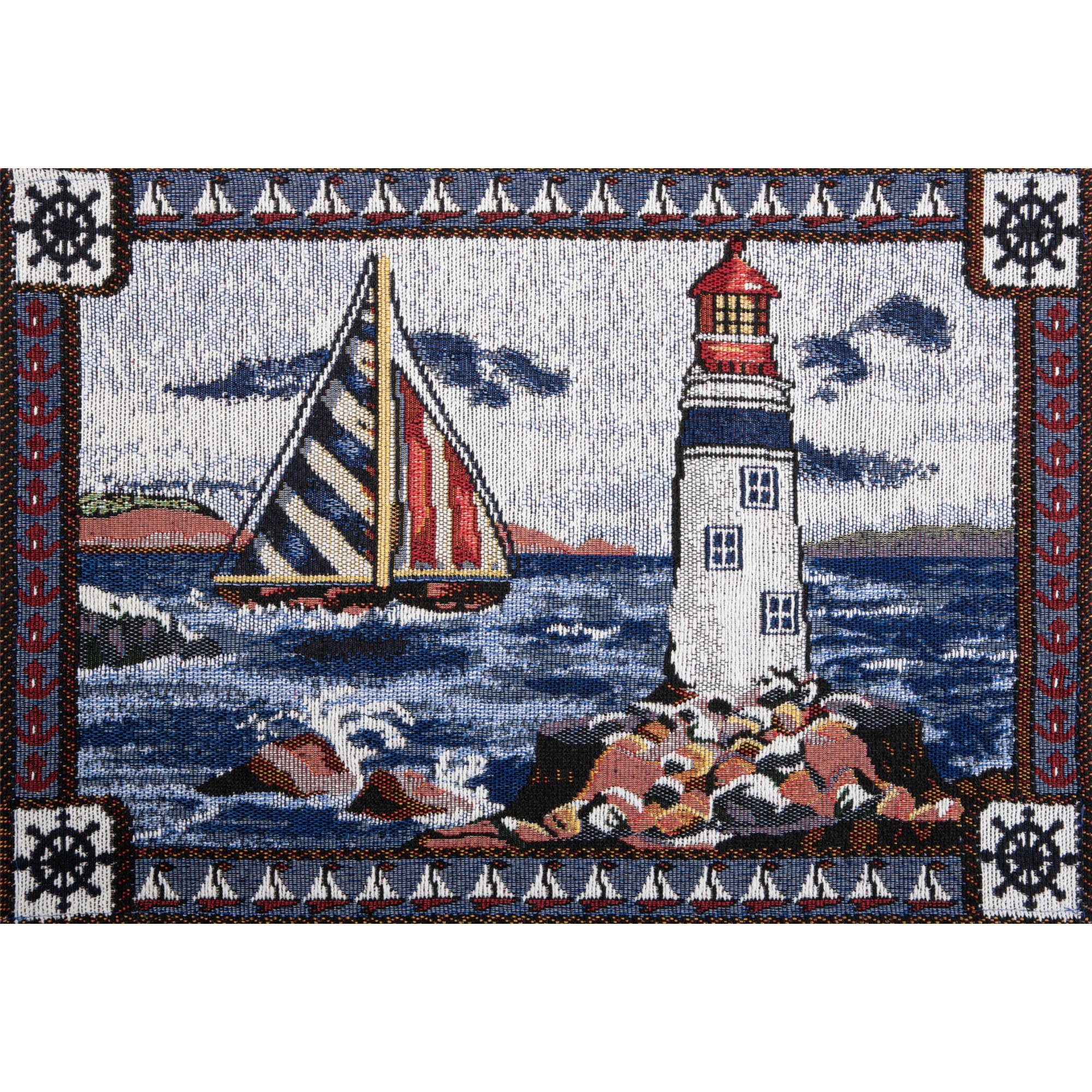 Platzset Tischset 2er-Pack, Gobelin Motiv: Leuchtturm günstig online kaufen