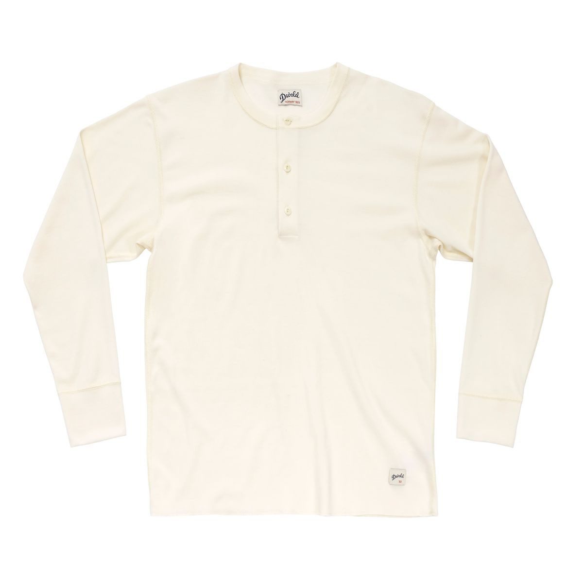 Devold Trucker Cap Archive Henley LS Elegantes Longsleeve aus Merinowolle mit Retro-Look, ideal für