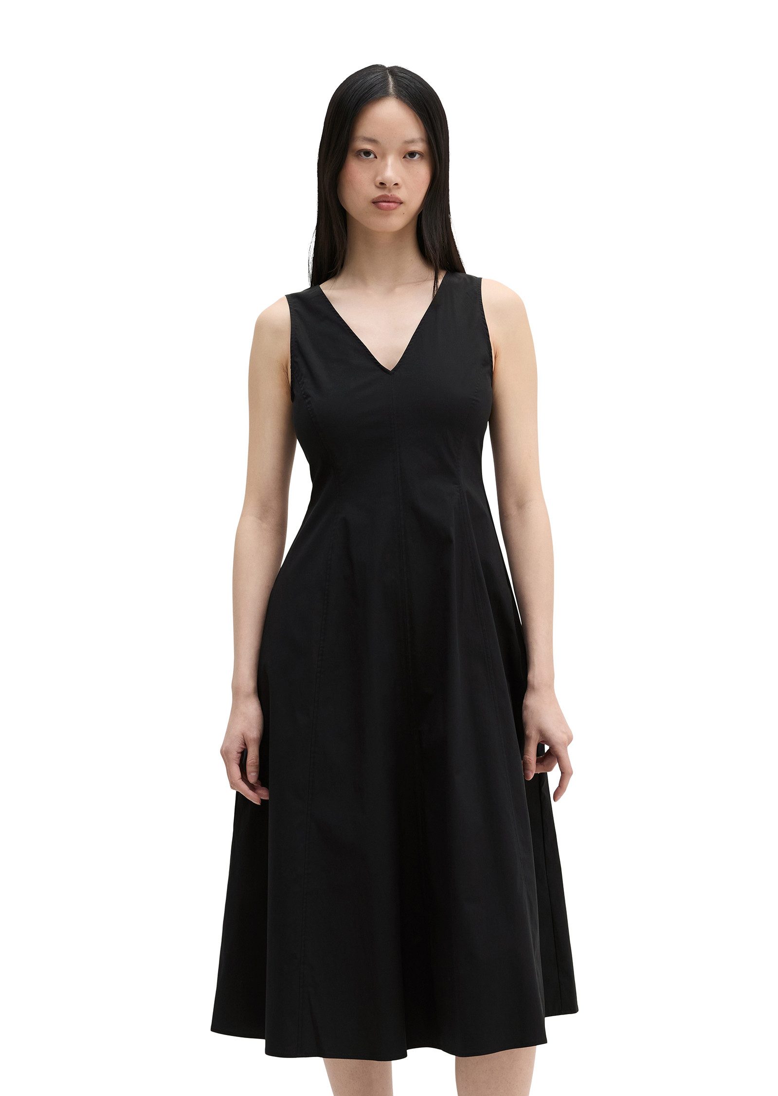 Marc O'Polo Sommerkleid mit ausgestelltem Rock aus Popeline-Stretch