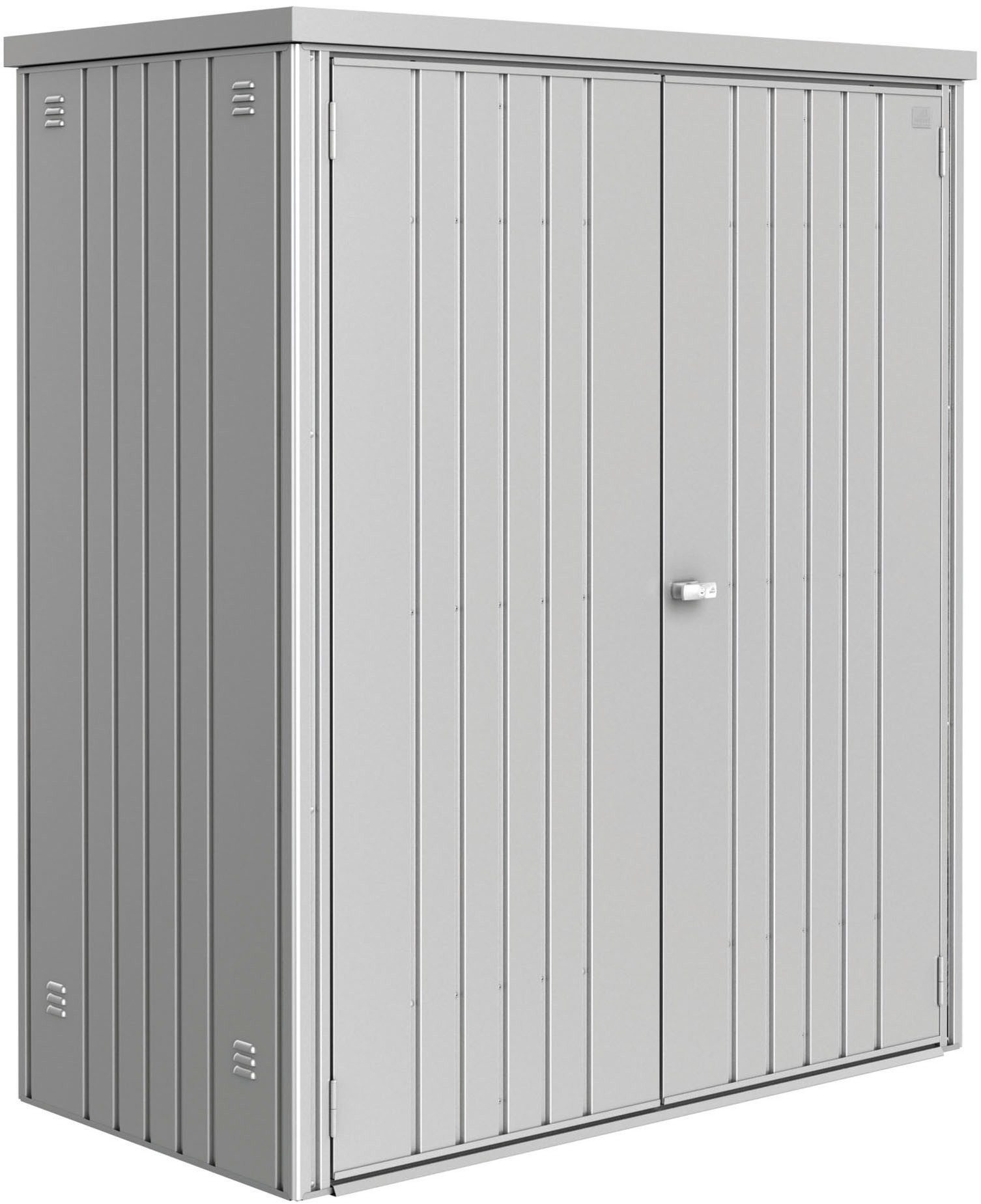 Biohort Garten-Geräteschrank Gr. 150, verschiedene Farben, BxT: 155x83 cm, aus Metall mit hohem Nutzwert