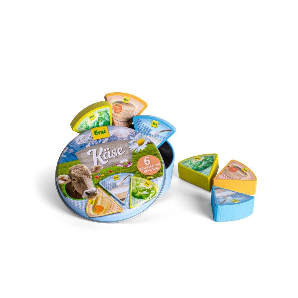 Erzi® Spiellebensmittel Kaufladen Käseecken in der Dose, (Set, 6-tlg., 1), Made in Germany