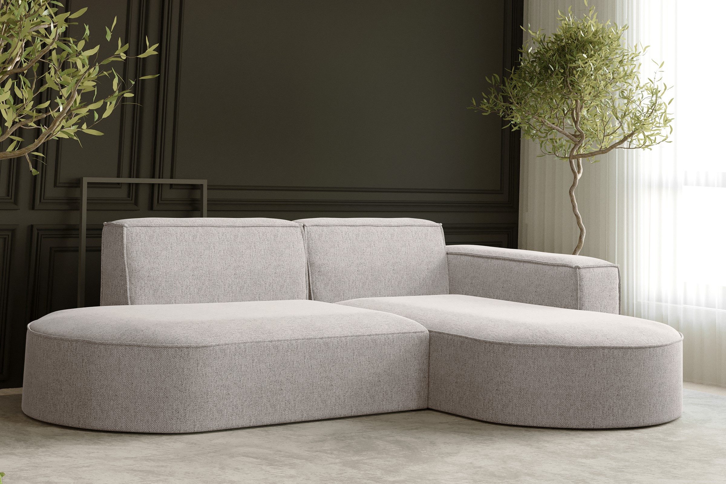 Kaiser Möbel Ecksofa Designer MODENA STUDIO L stoff Cord, Verita,Boucle, Ec günstig online kaufen