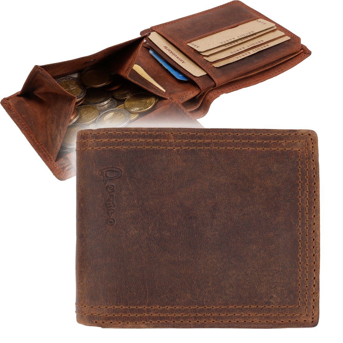 SHG Geldbörse ☼ Herren Leder Börse Portemonnaie, Brieftasche Lederbörse mit günstig online kaufen