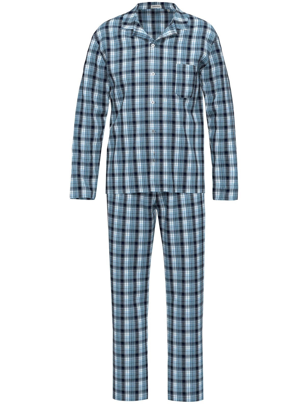 Seidensticker schwarze Rose Pyjama Herren Schlafanzug lang (Stück, 1 tlg)