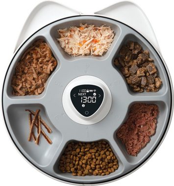 Catit Katzen-Futterautomat Pixi Smart 6-Meal Futterautomat, bis zu 6 Mahlzeiten am Tag