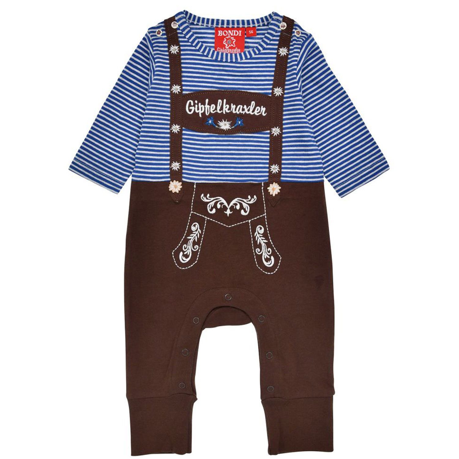 BONDI Strampler BONDI Baby Strampler 'Gipfelkraxler' 91837, Strip