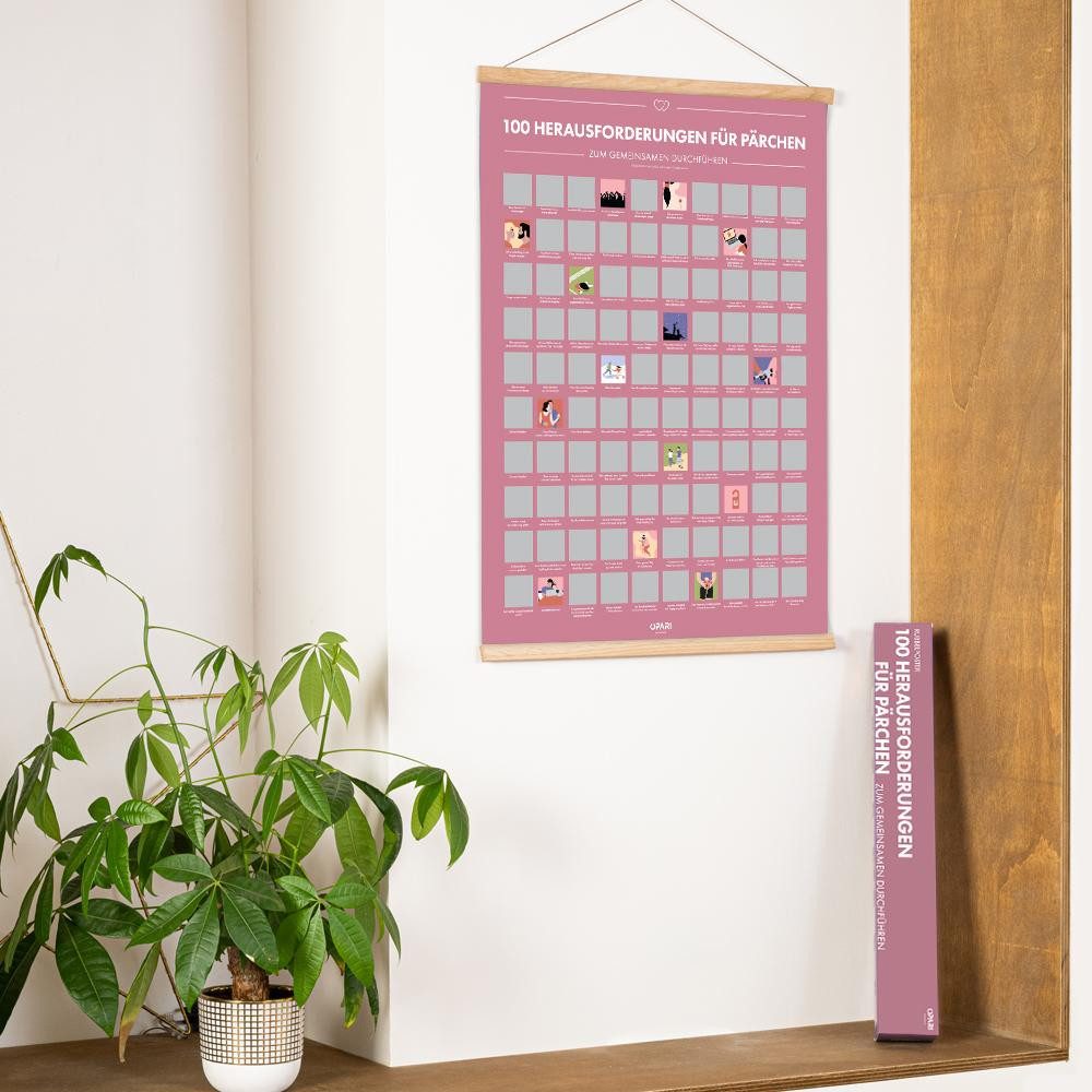 CadoMaestro Poster Rubbelposter 100 Herausforderungen für Pärchen, altrosan günstig online kaufen