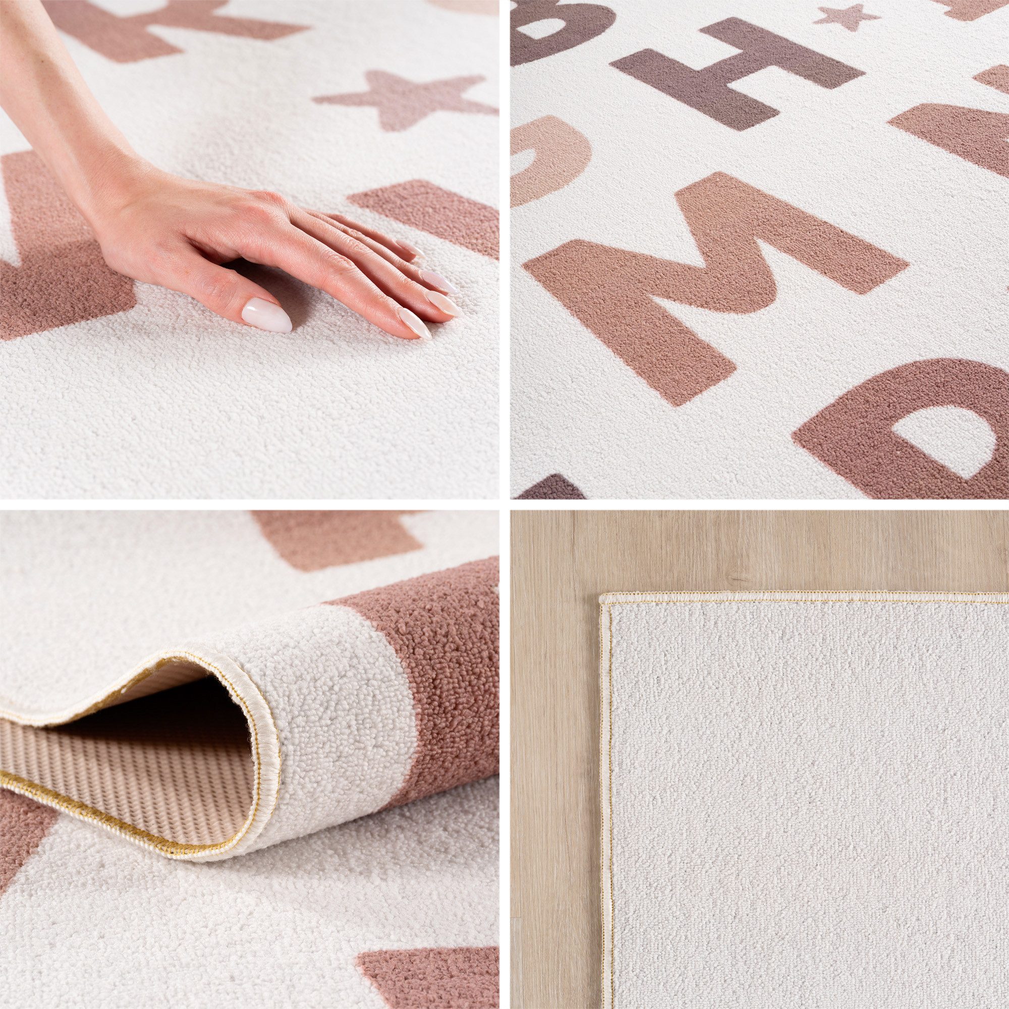 Carpettex Kinderteppich Alphabet Teppich Kinder, Rechteckig, Höhe: 8 mm