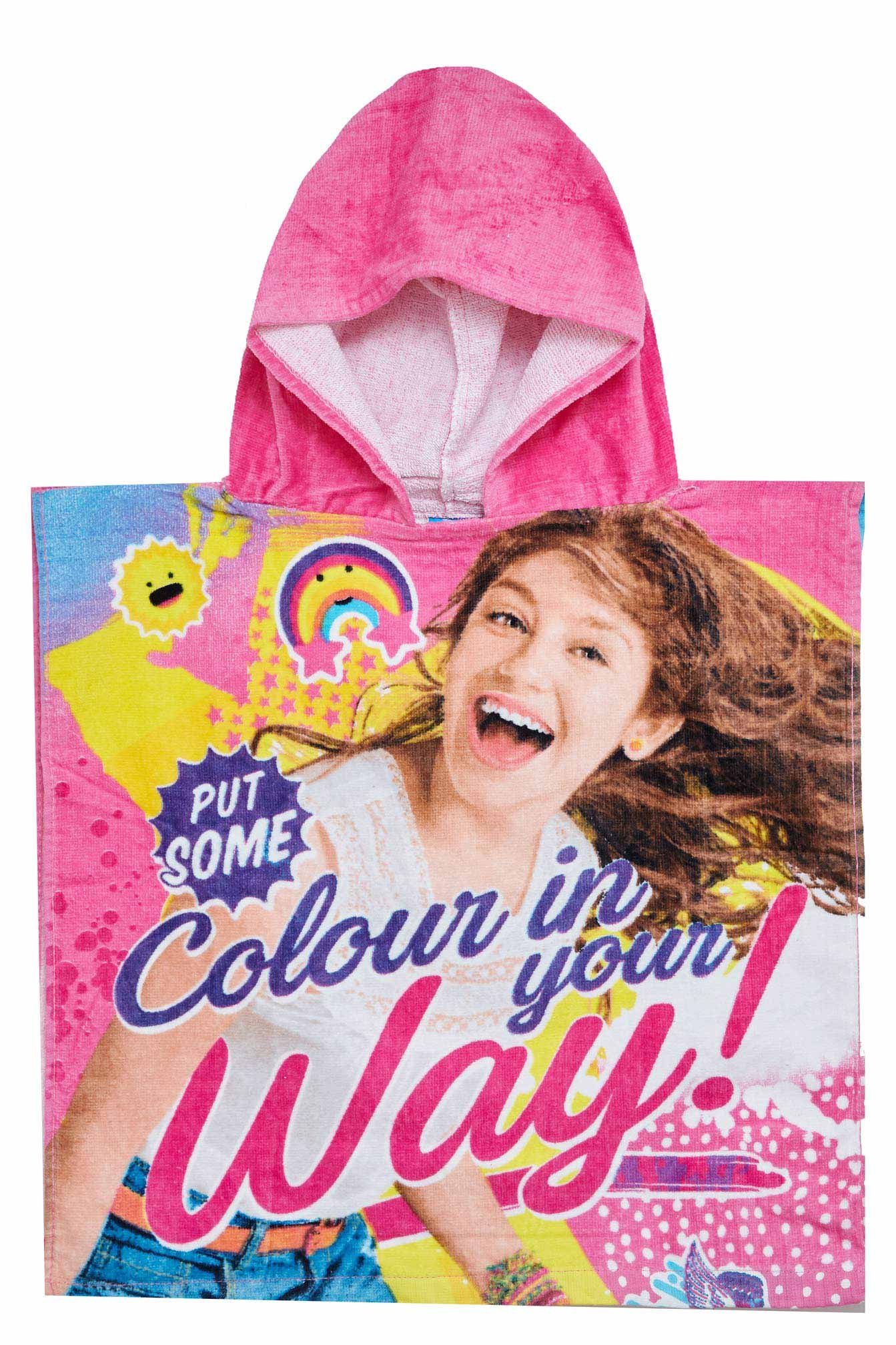 Disney Kapuzenhandtuch Soy Luna Kinder-Poncho mit Kapuze, Frottee