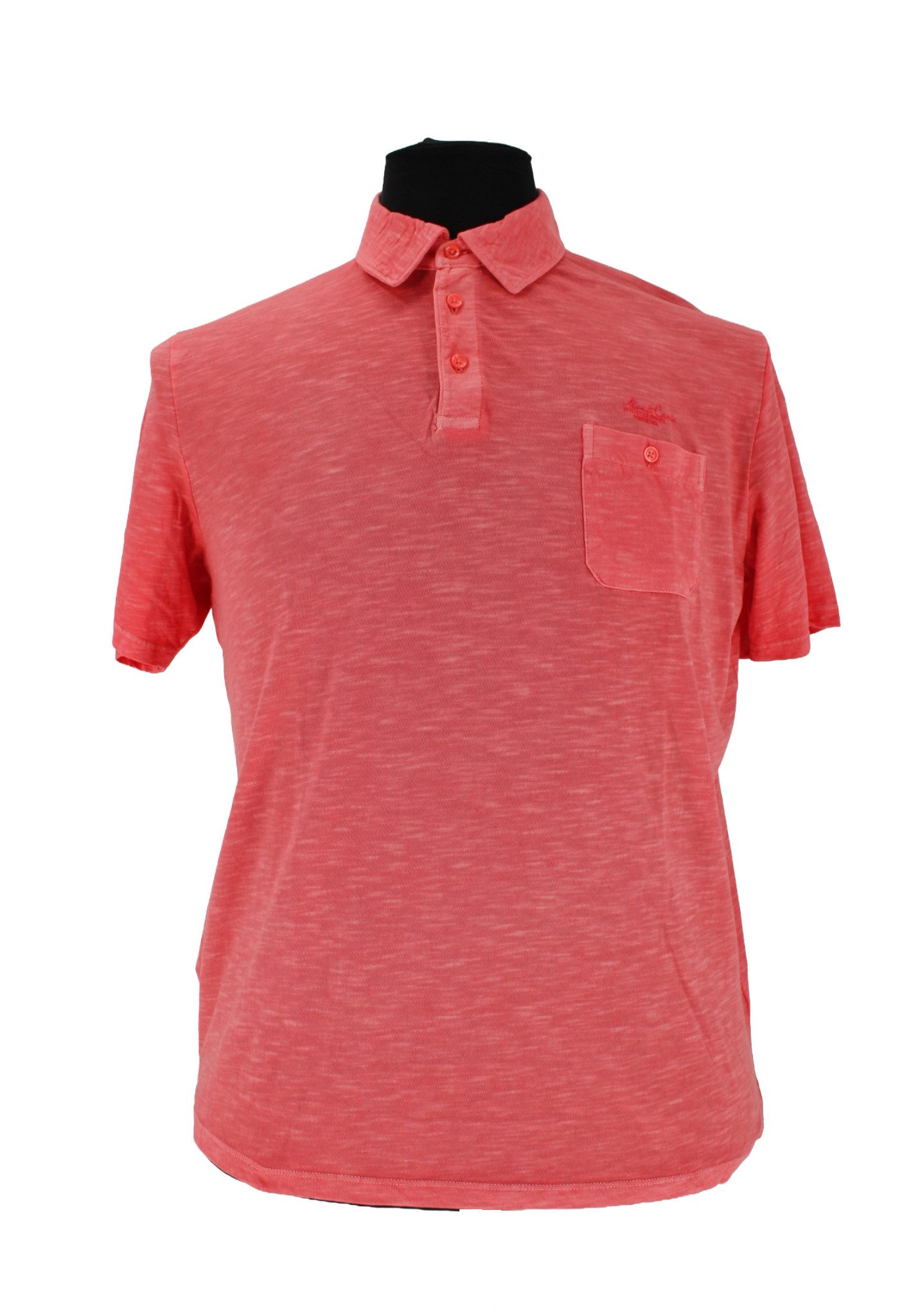 Mode Monte Carlo Poloshirt Herren Poloshirt Große Größen ? Koralle / Rot 100% Baumwolle ? Monte C